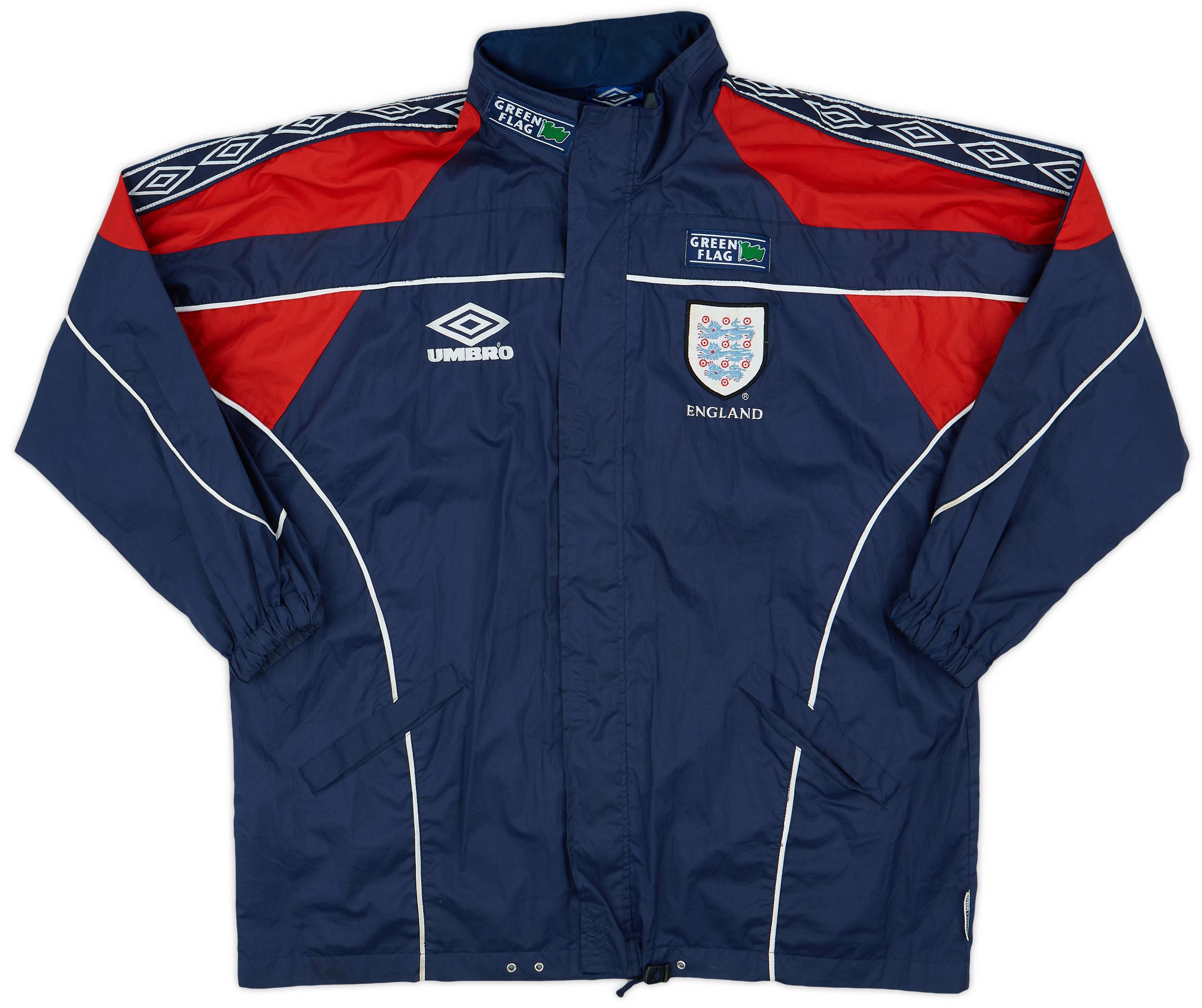 1995-97 England Umbro Hooded Rain Jacket - 9/10 - (L)
