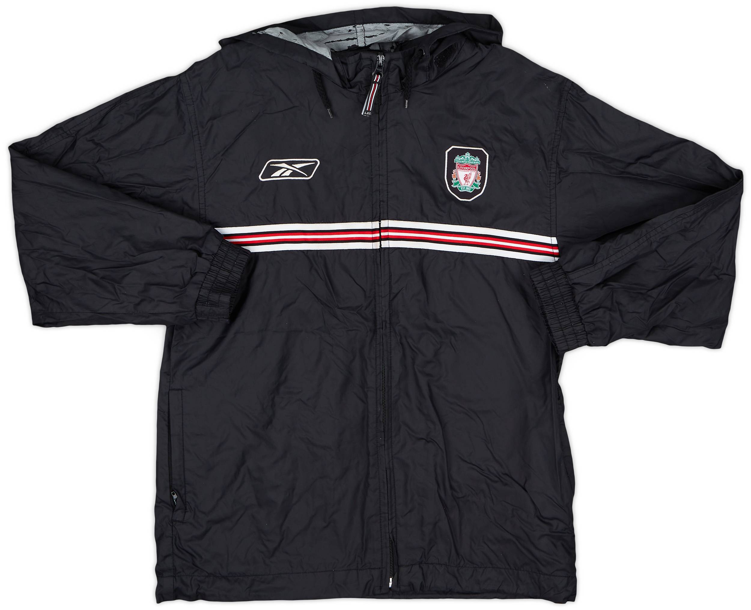 2004-05 Liverpool Reebok Hooded Rain Jacket - 8/10 - (L.Boys)