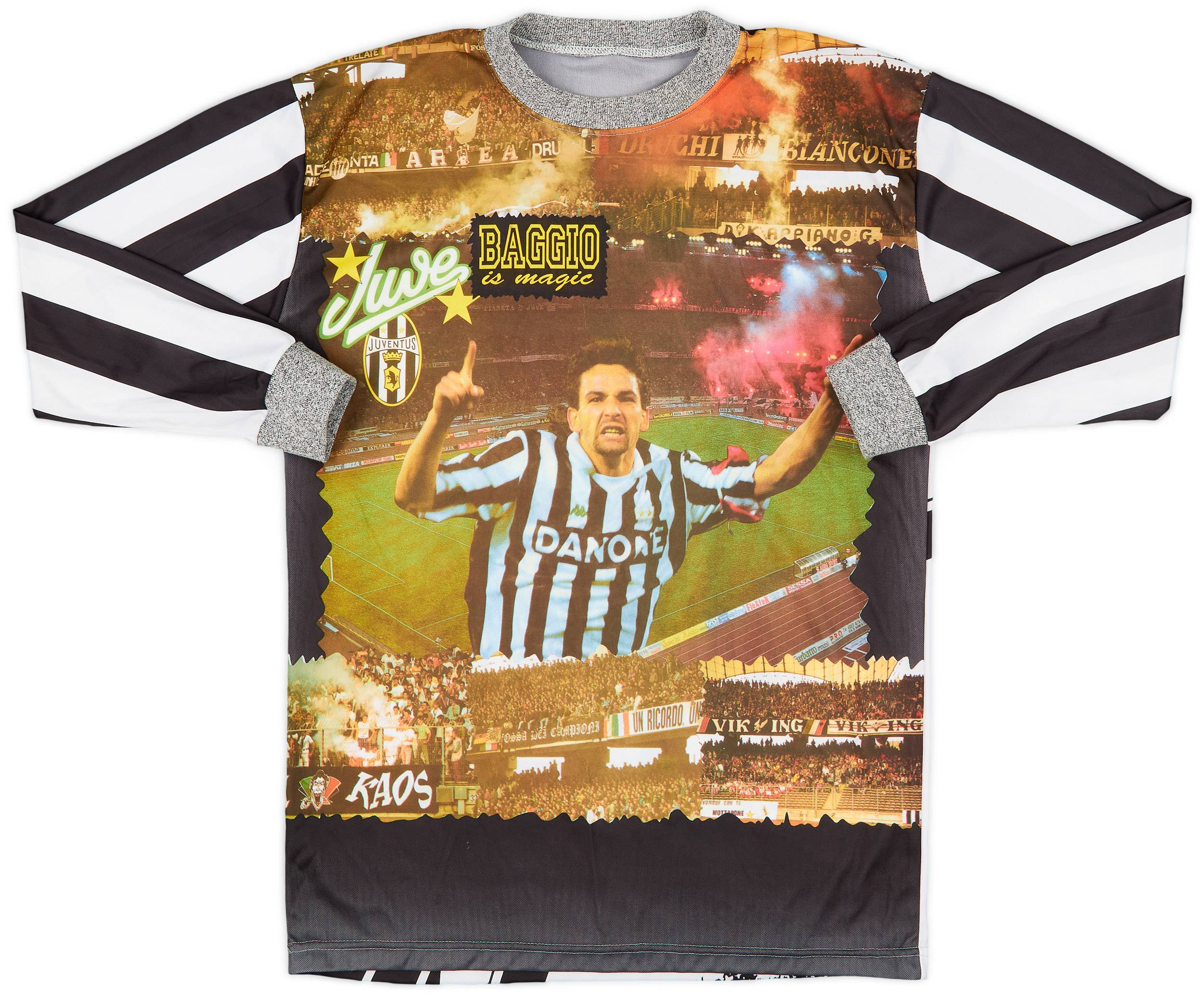 1994-95 Juventus Baggio Graphic L/S Shirt Baggio #10 - 8/10 - (M)