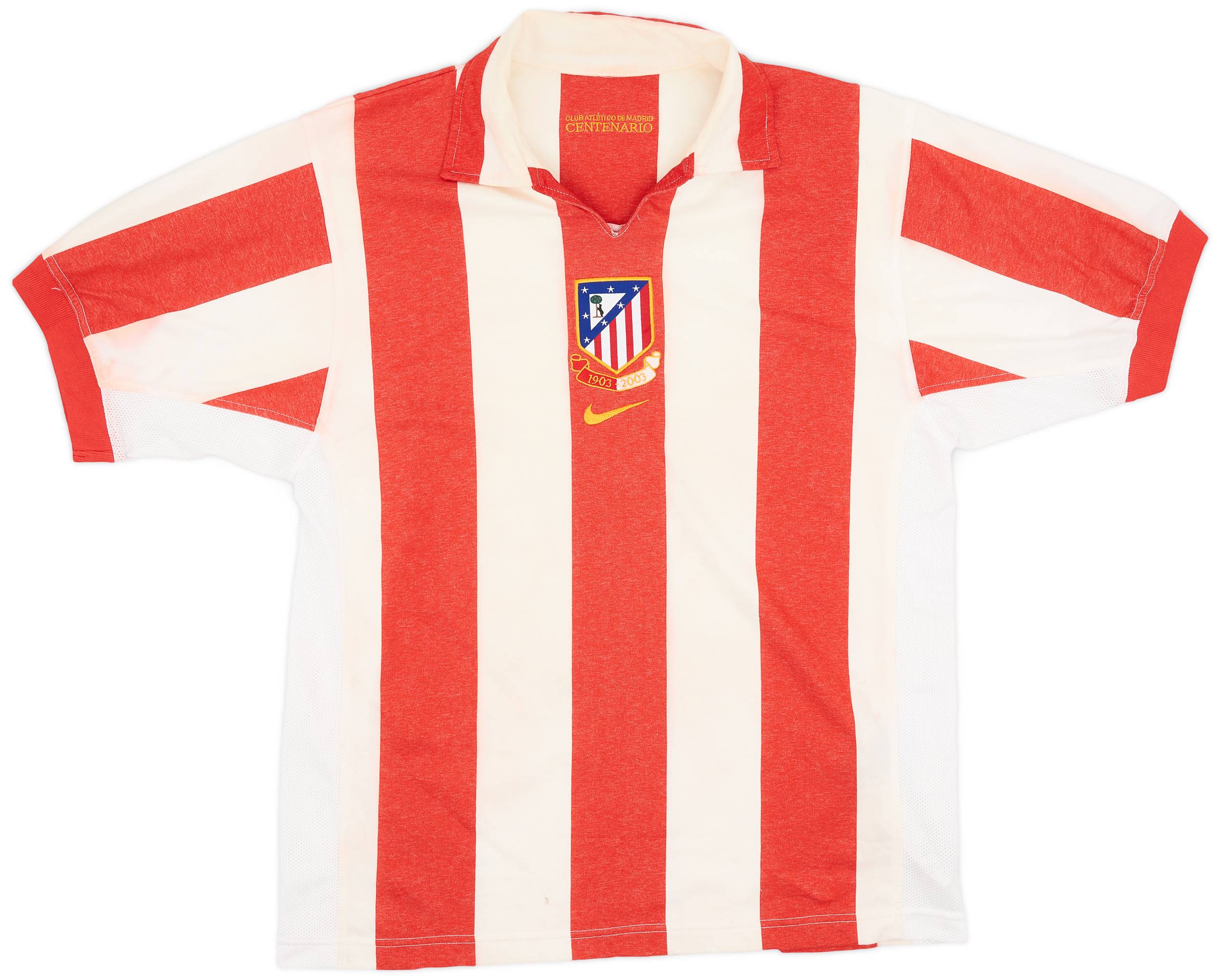 2003-04 Atletico Madrid Centenary Home Shirt - 5/10 - (M)
