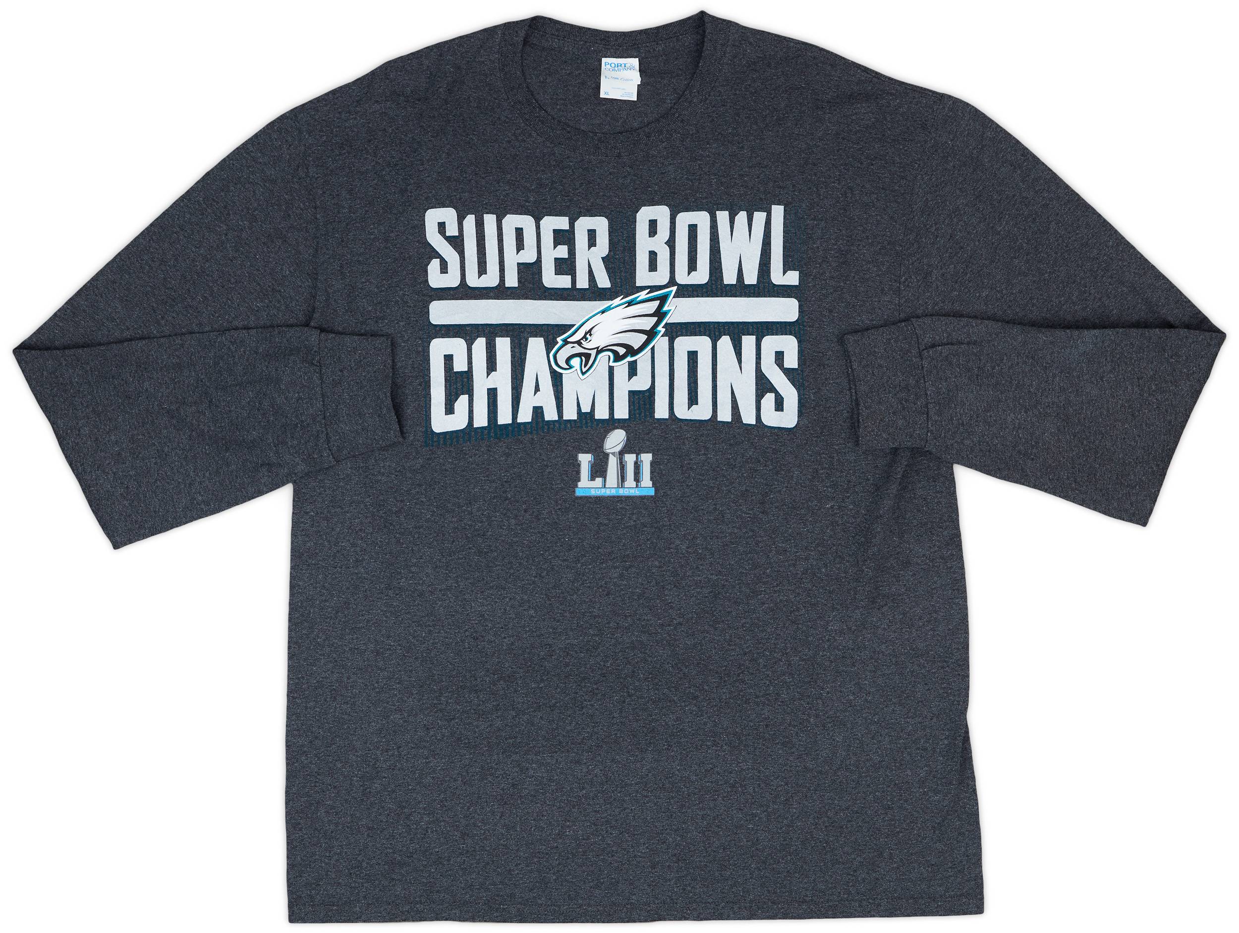 2018 Philadelphia Eagles Super Bowl LII Champions L/S Tee - 9/10 - (XL)
