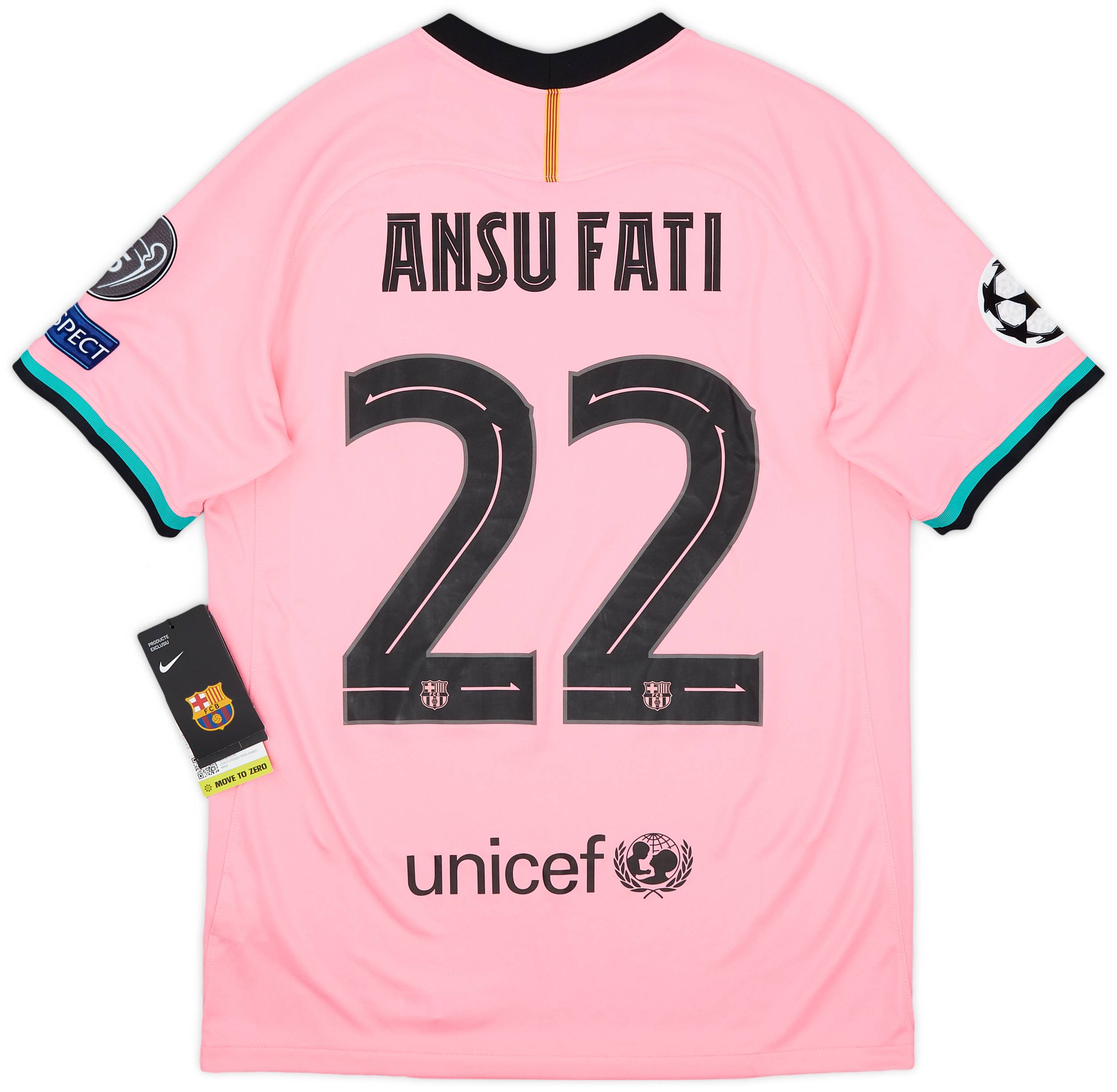 2020-21 Barcelona Third Shirt Ansu Fati #22 (M)