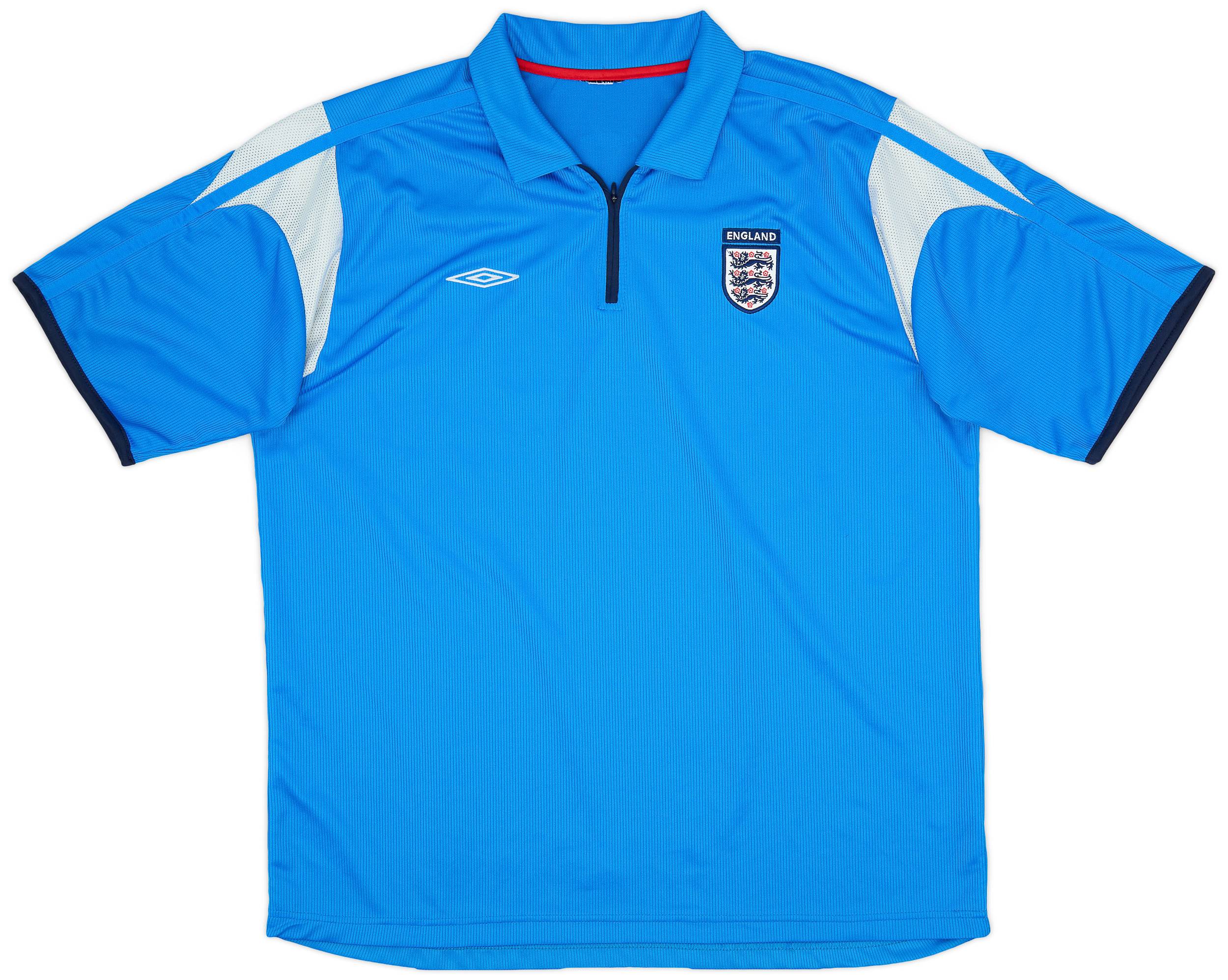 2004-06 England Umbro 1/4 Zip Polo Shirt - 8/10 - (XL)