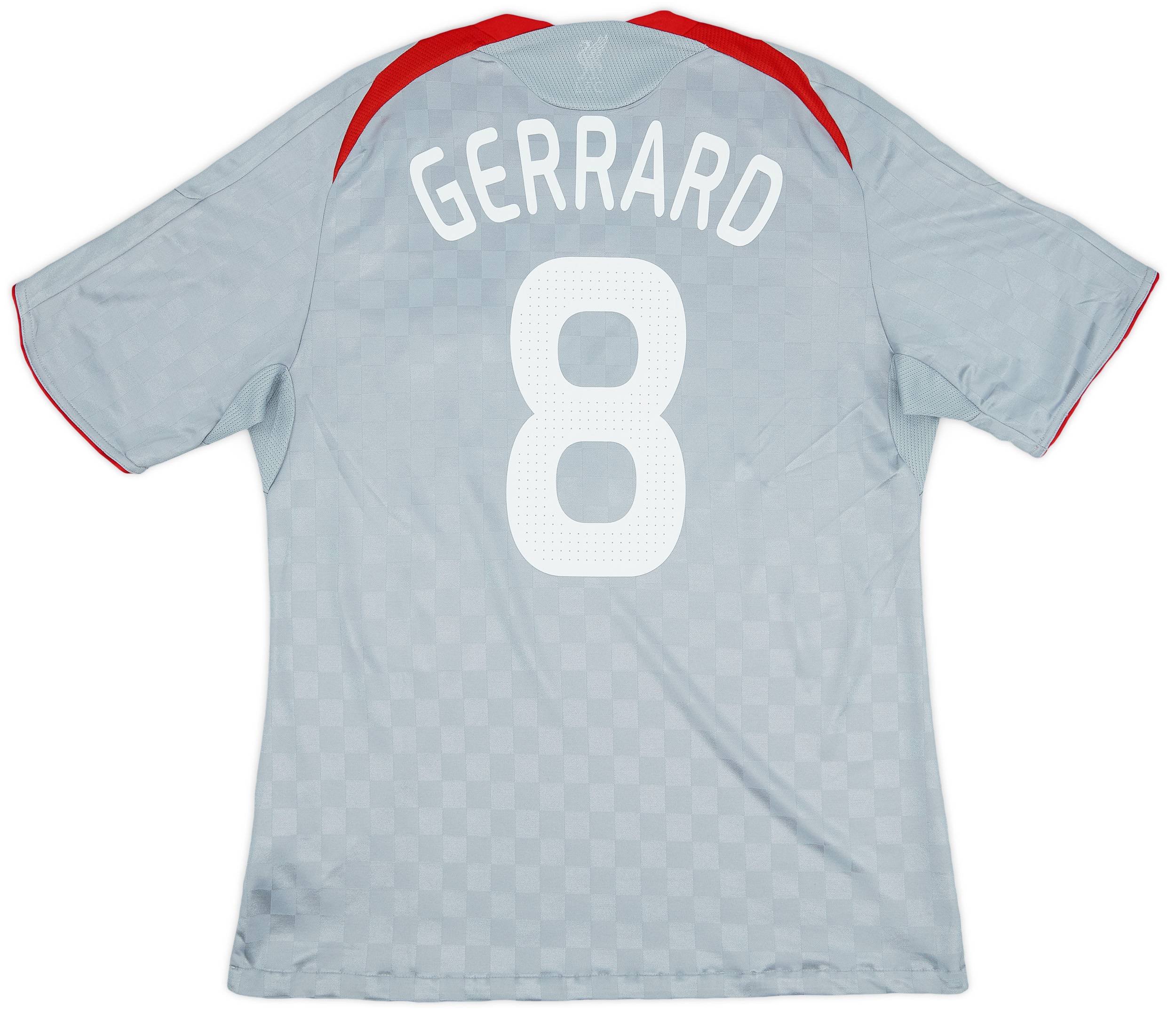 2008-09 Liverpool Away Shirt Gerrard #8 - 8/10 - (L)