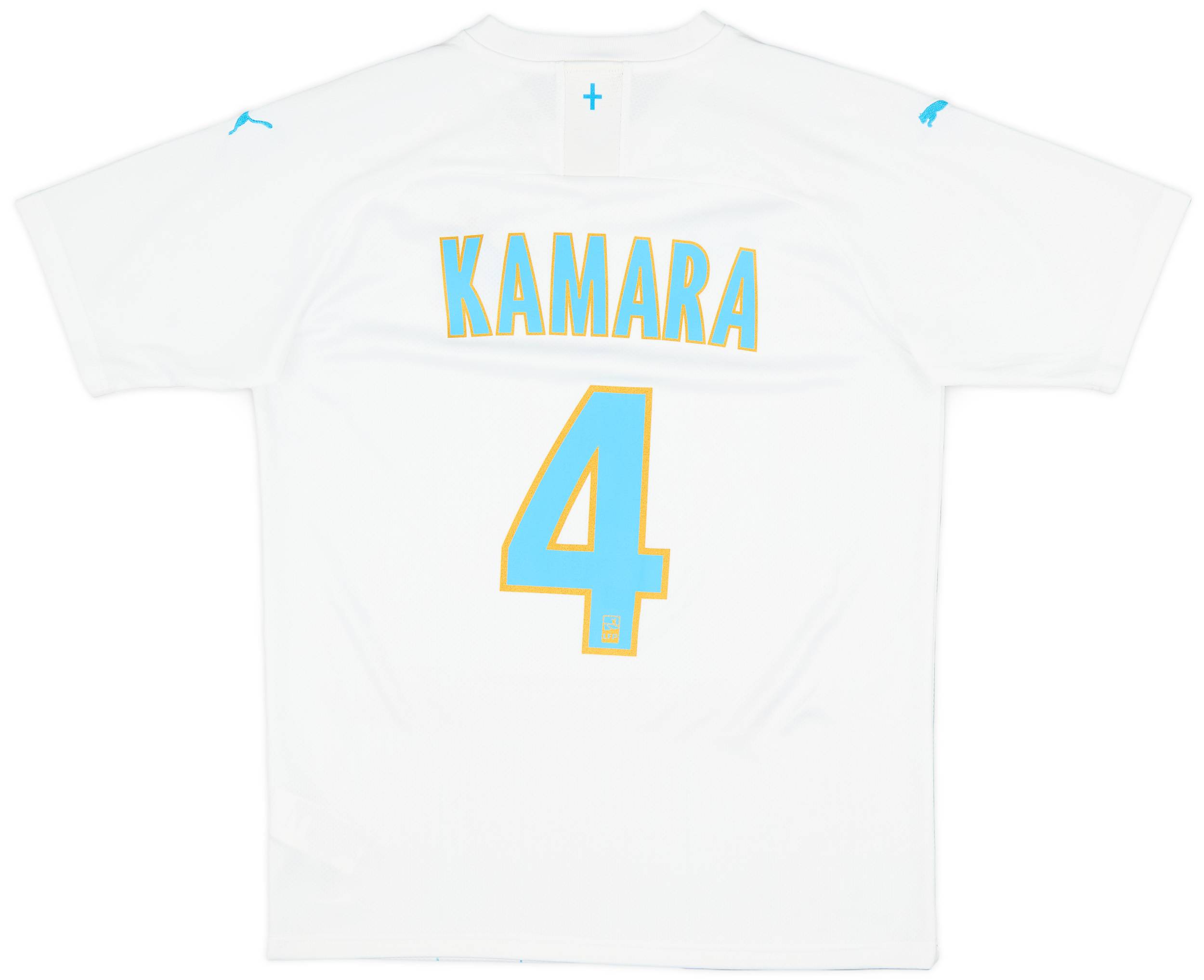 2019-20 Olympique Marseille Home Shirt Kamara #4 - 9/10 - (M)