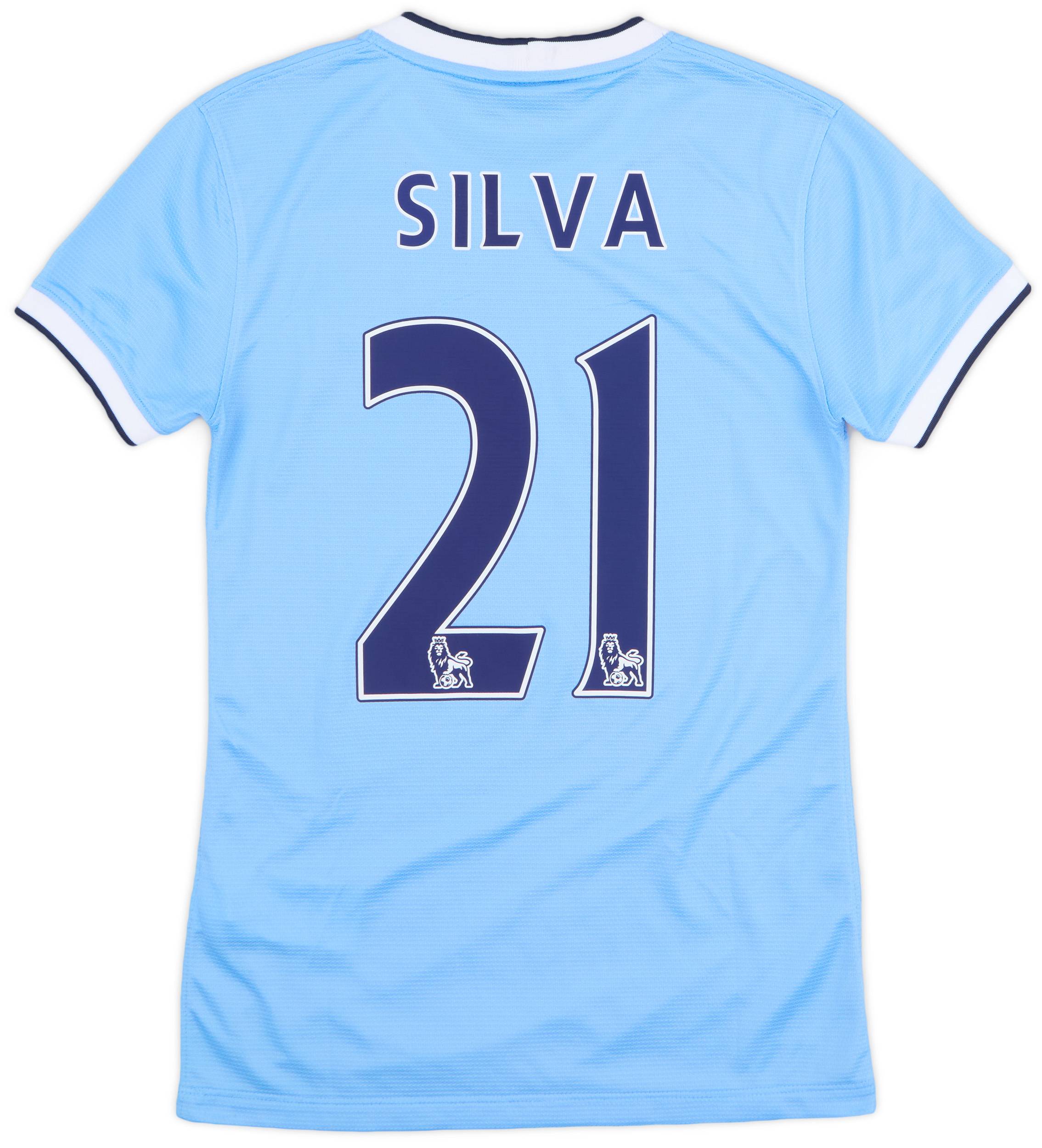 2013-14 Manchester City Home Shirt Silva #21 - 9/10 - (Women's XS)
