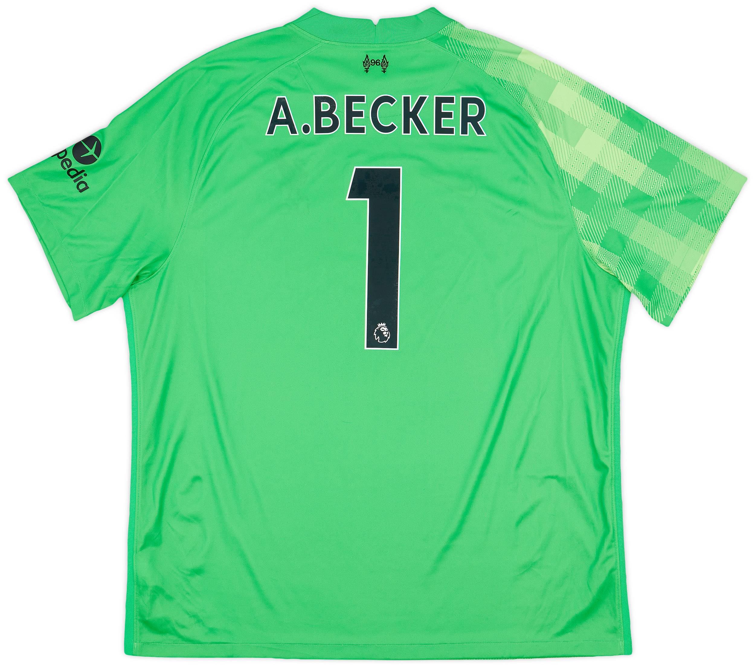 2021-22 Liverpool GK S/S Shirt A.Becker #1 - 9/10 - (XXL)