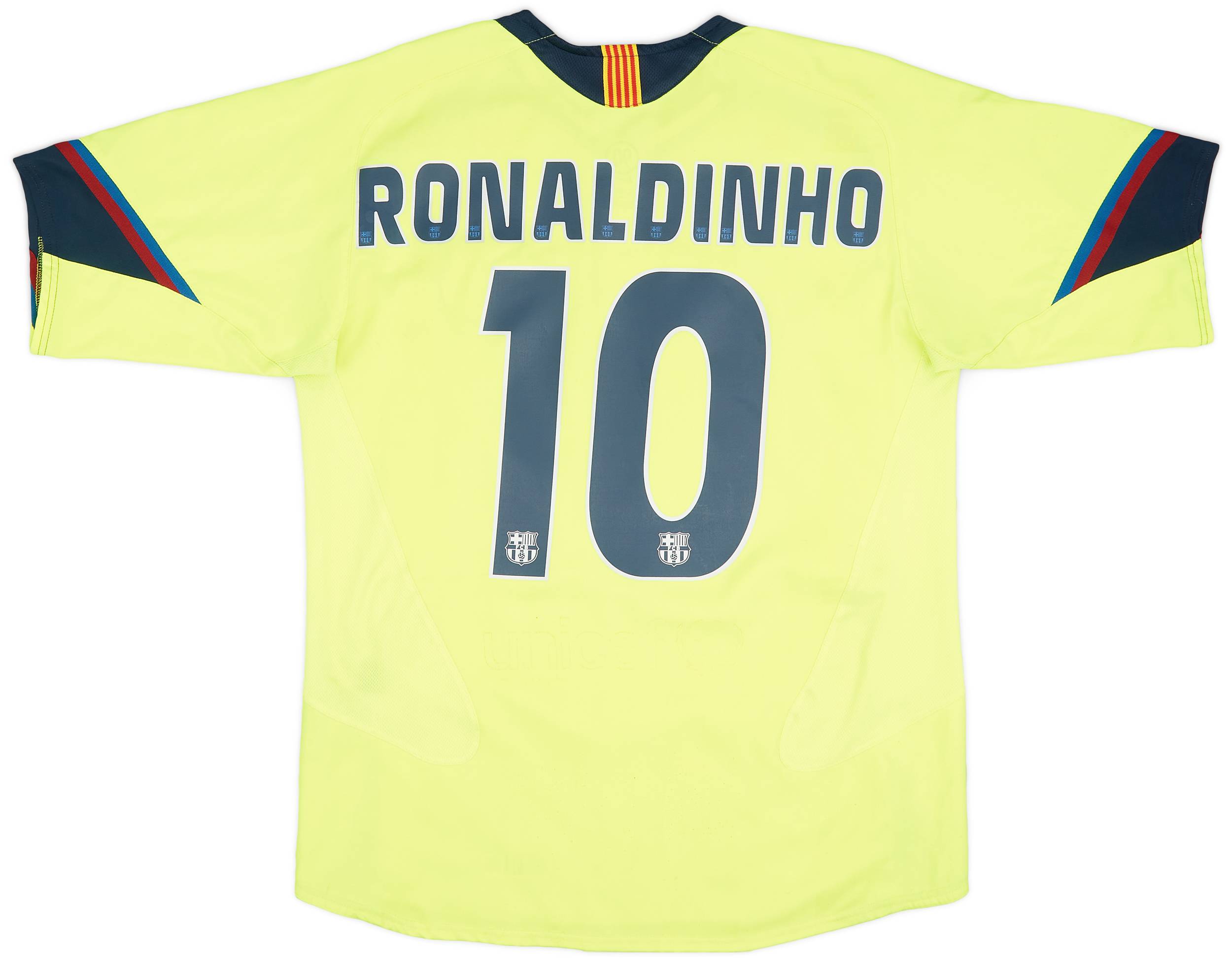 2005-06 Barcelona Away Shirt Ronaldinho #10 - 4/10 - (M)