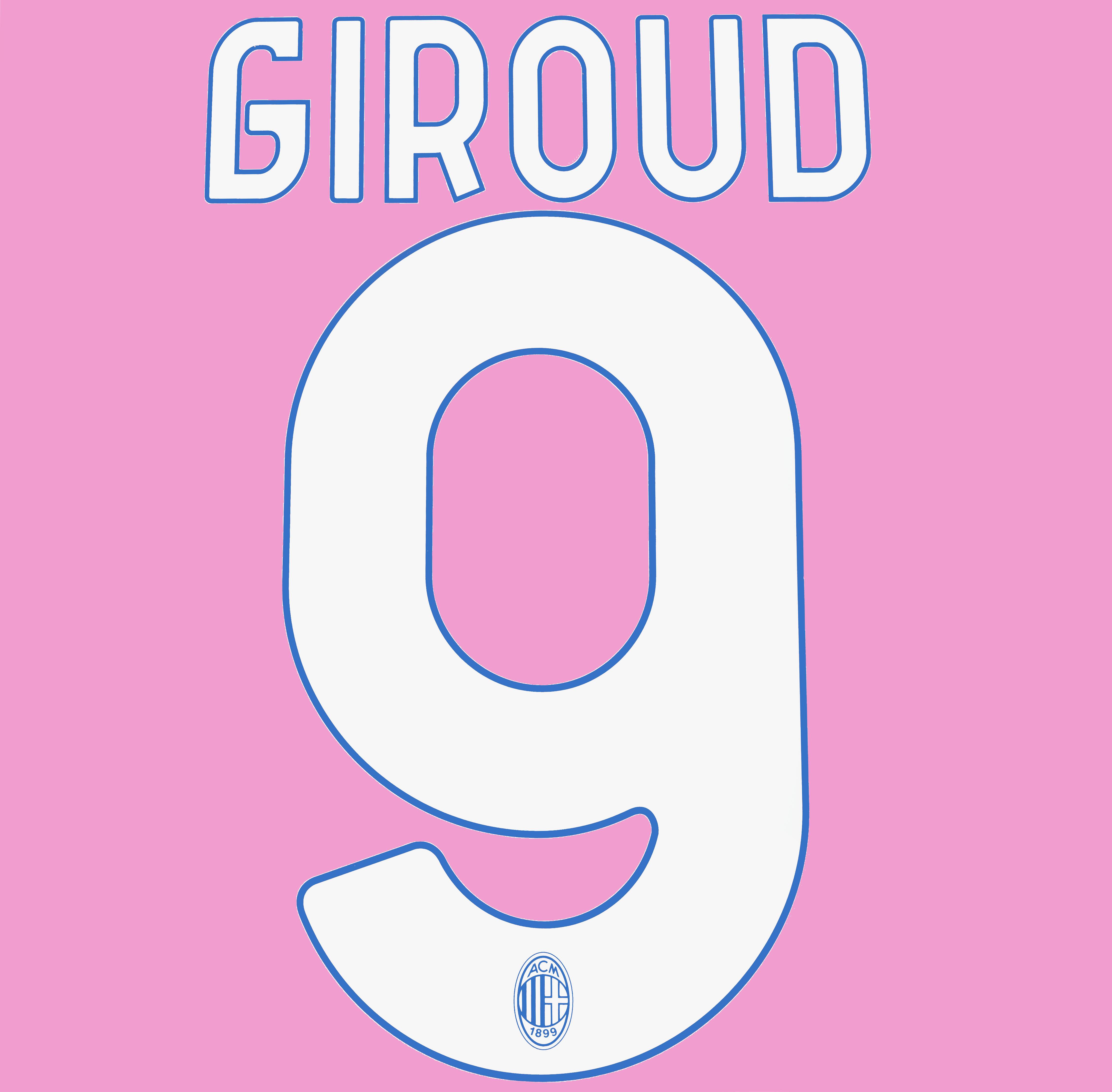 2023-24 AC Milan Third Giroud #9 Name Set