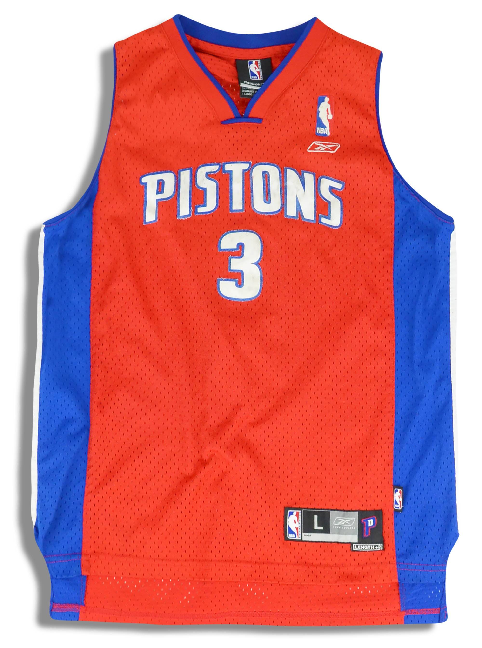 2005-06 Detroit Pistons Wallace #3 Reebok Swingman Jersey (Alternate) Y