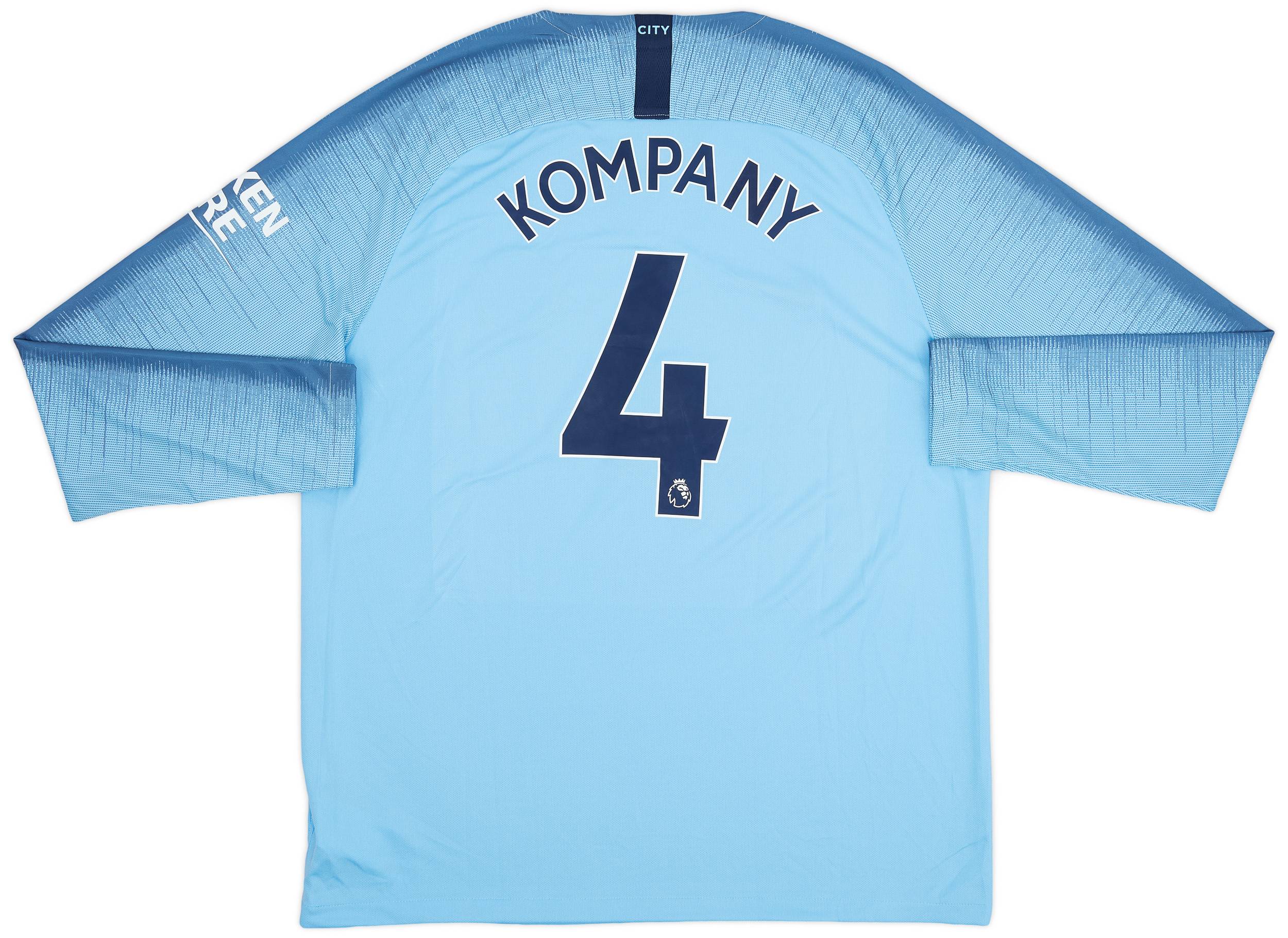 2018 19 Manchester City Home L S Shirt Kompany 4 XL