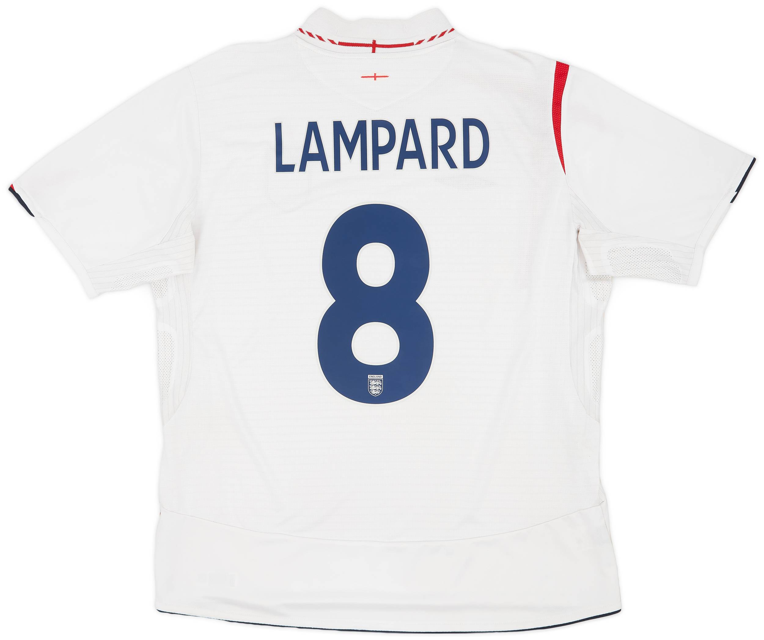 2005-07 England Home Shirt Lampard #8 - 7/10 - (L)