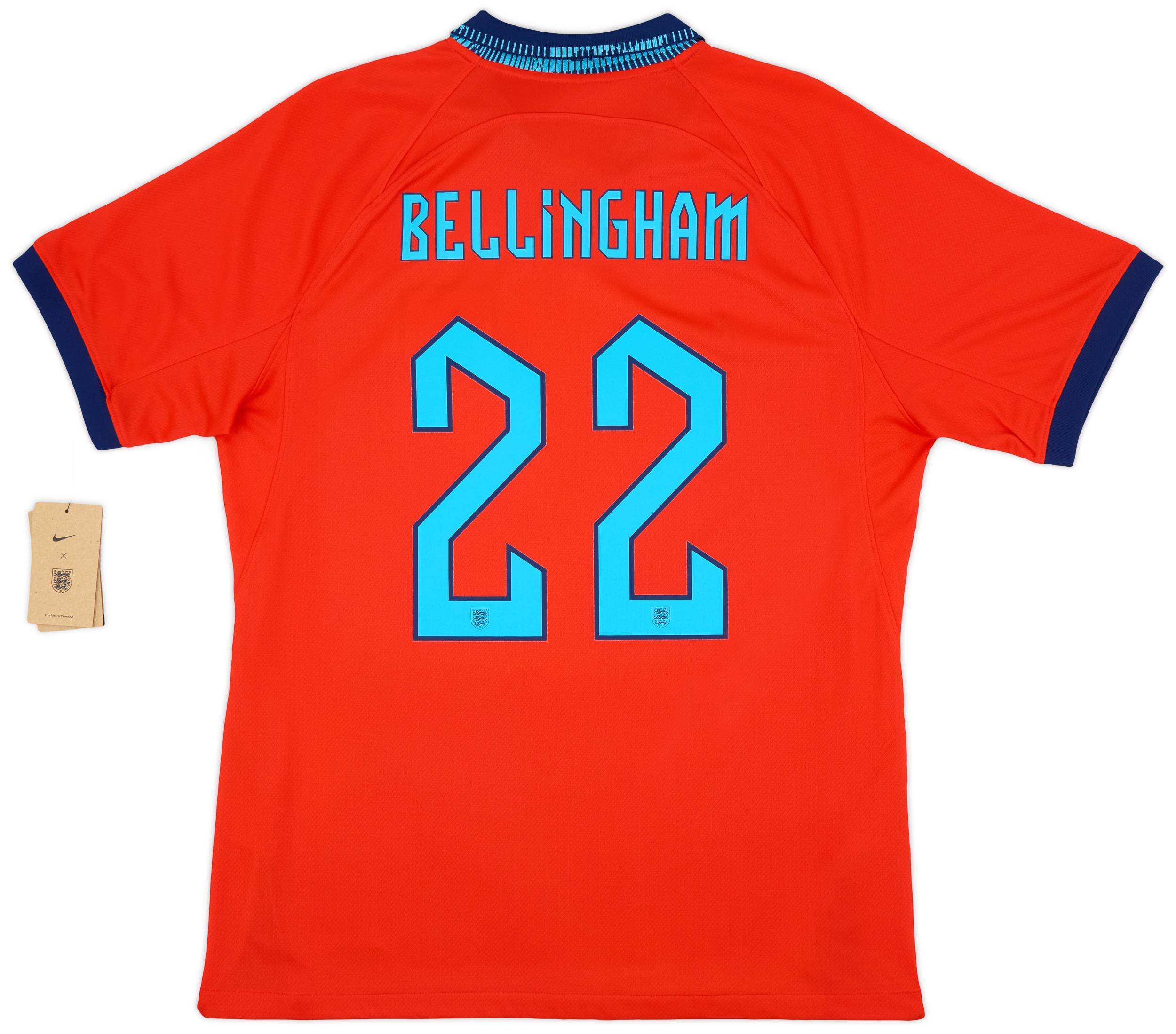 2022-23 England Away Shirt Bellingham #22