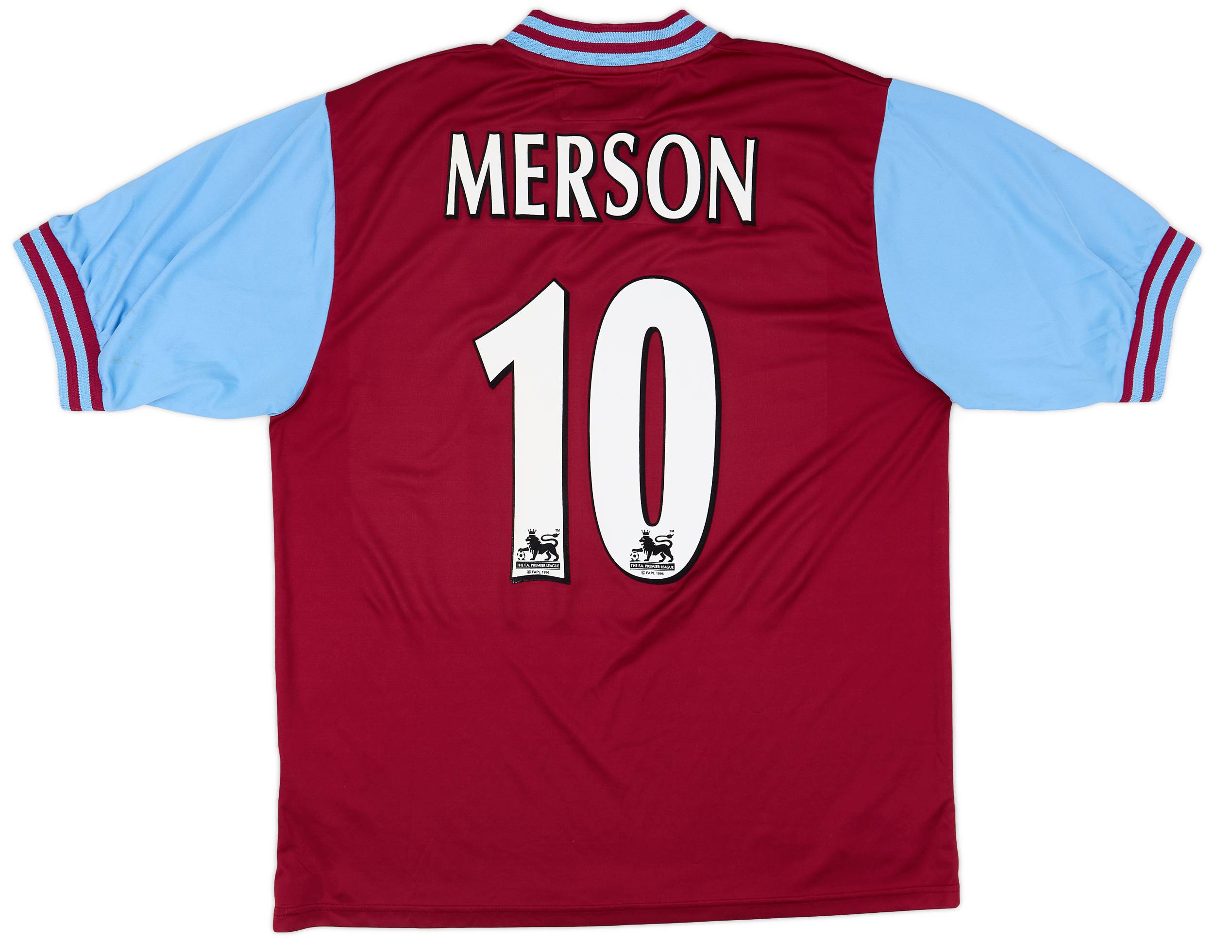2002-03 Aston Villa Home Shirt Merson #10 - 8/10 - (L)