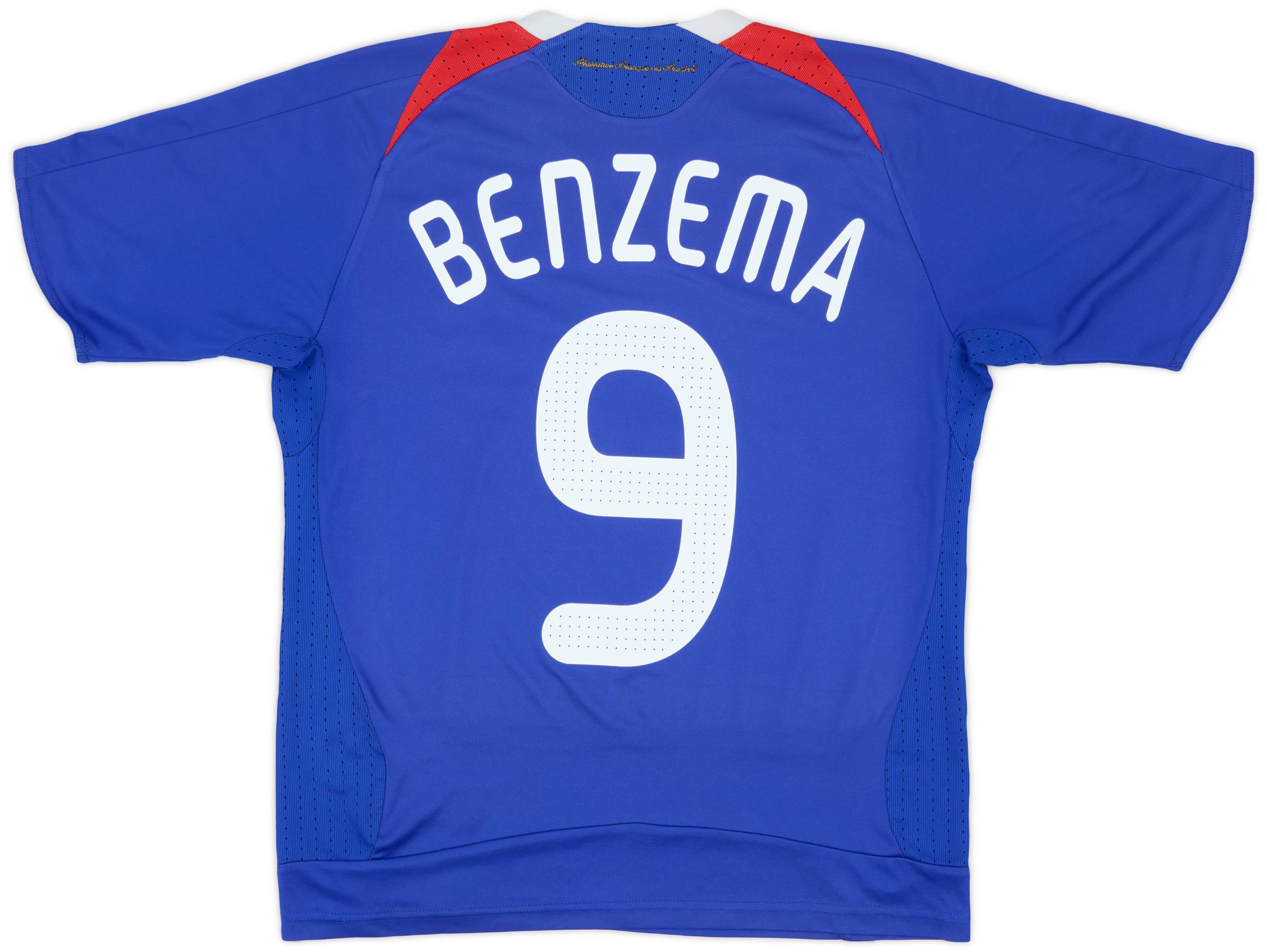 2007-08 France Home Shirt Benzema #9 - 7/10 - (XL.Boys)