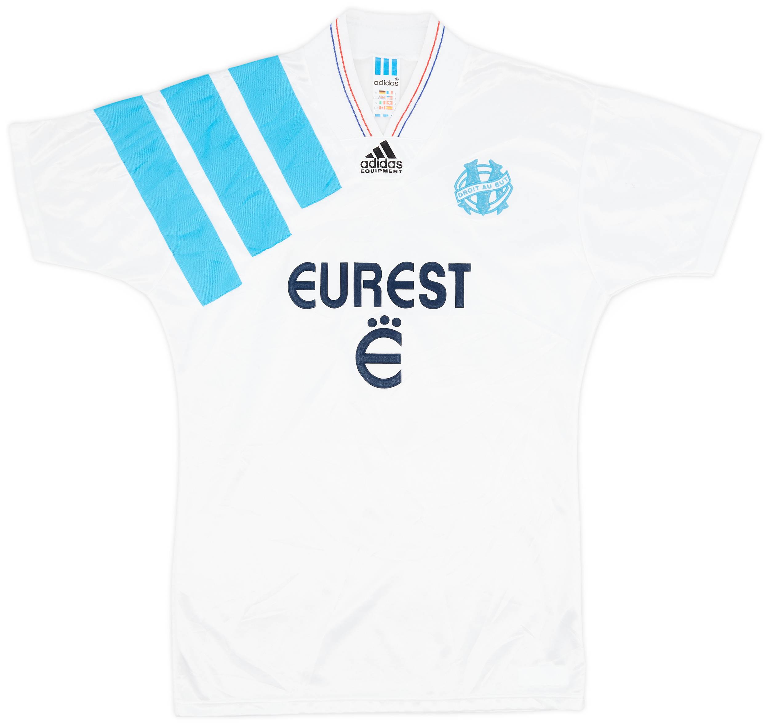 1992-93 Olympique Marseille Home Shirt - 8/10 - (S)