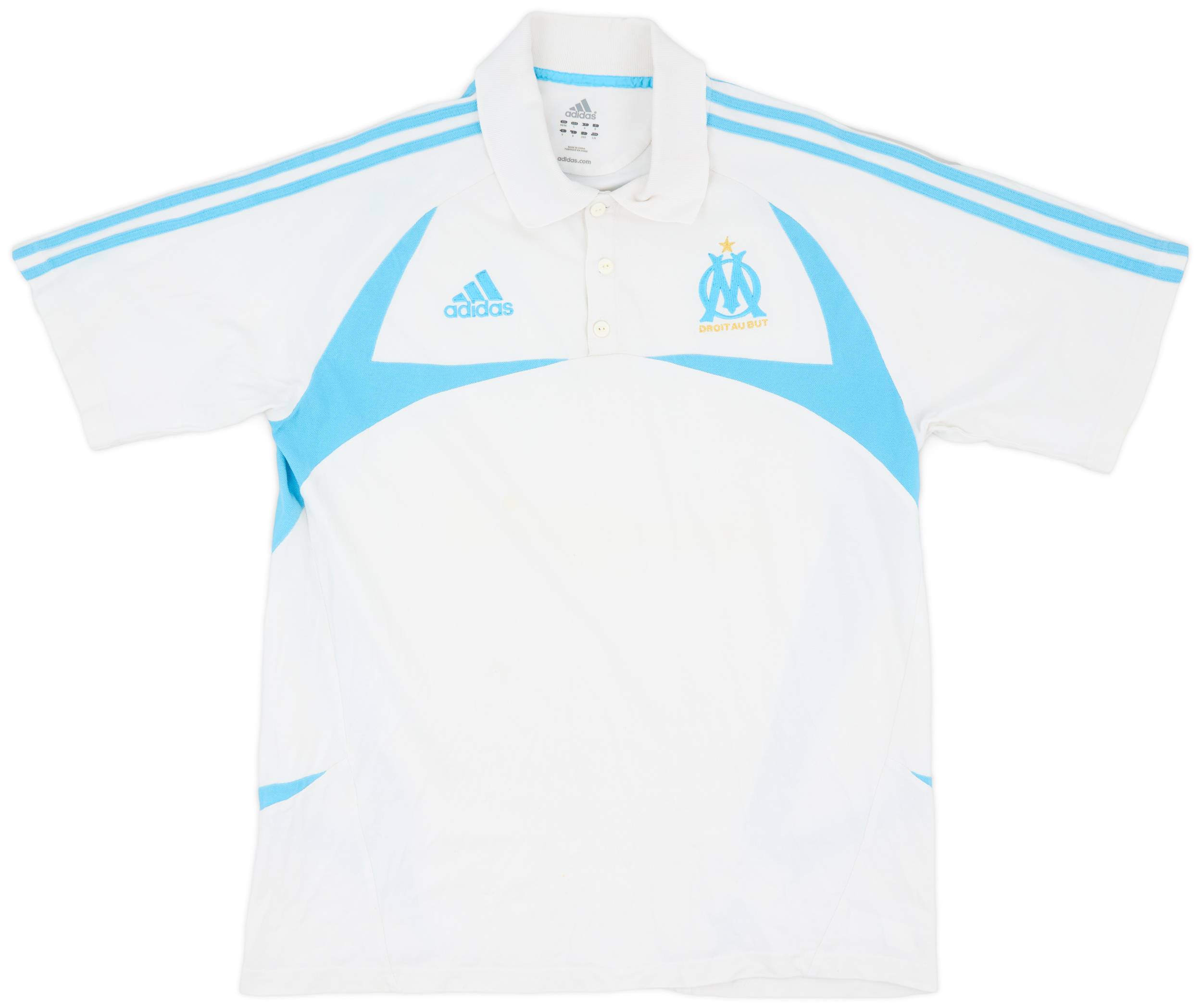 2007-08 Olympique Marseille adidas Polo Shirt - 7/10 - (L/XL)