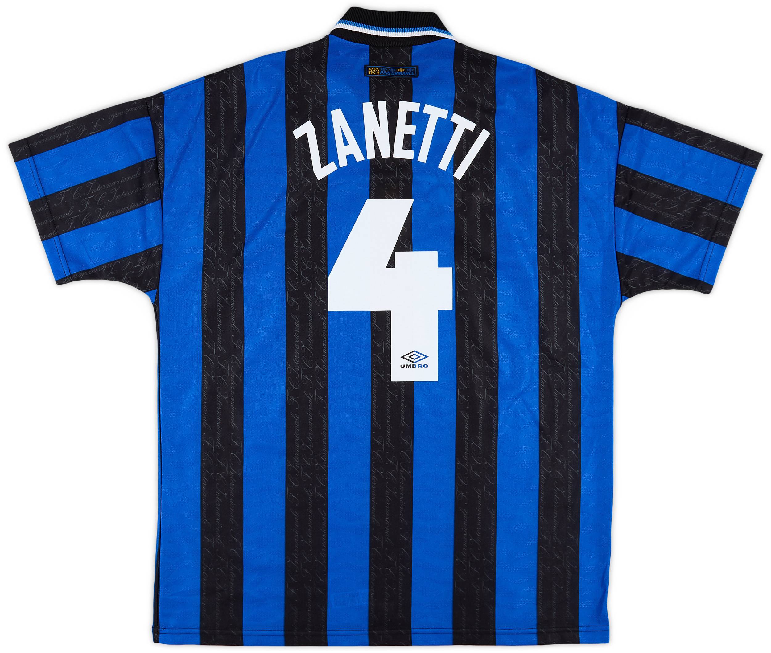 1997-98 Inter Milan Home Shirt Zanetti #4 - 9/10 - (XL)