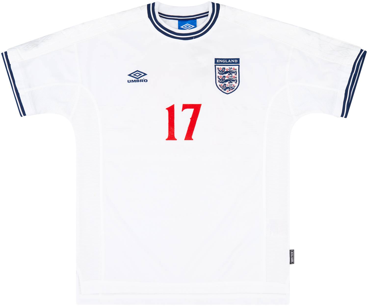 2000 England Match Issue Home Shirt #17 (Brown) v Finland