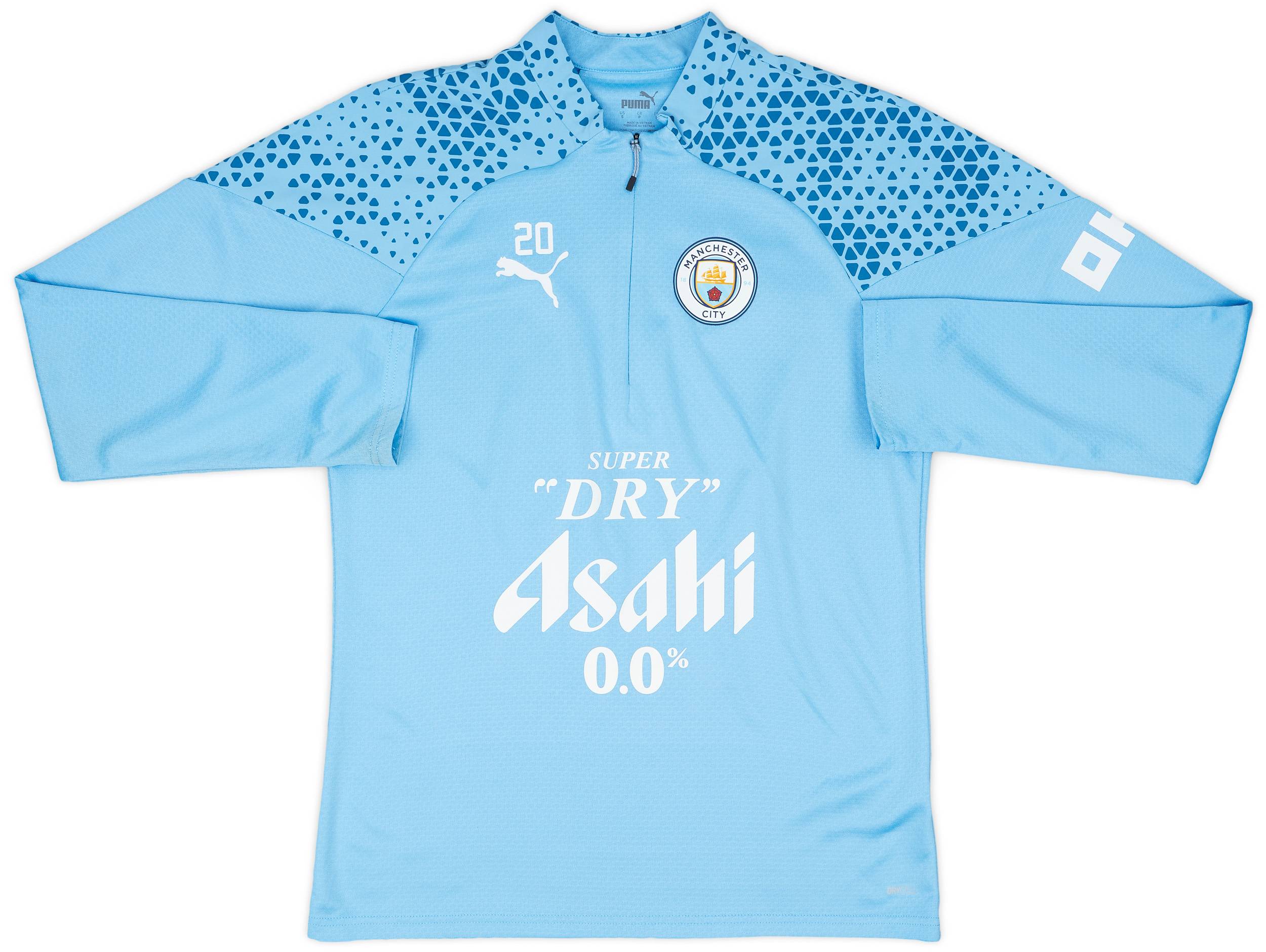 2023-24 Manchester City Player Issue 1/4 Zip Training Top #20 (Silva) - 7/10 - (S)