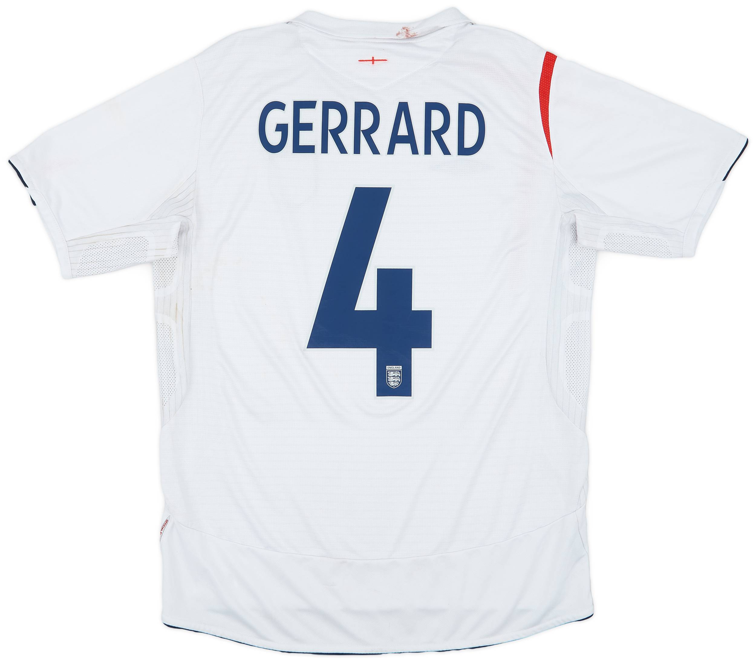 2005-07 England Home Shirt Gerrard #4 - 5/10 - (M)