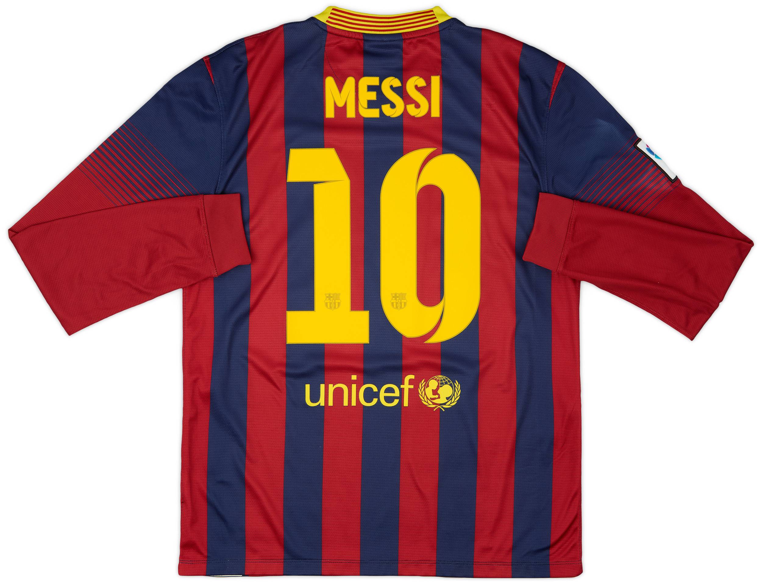 2013-14 Barcelona Home L/S Shirt Messi #10 - 9/10 - (M)