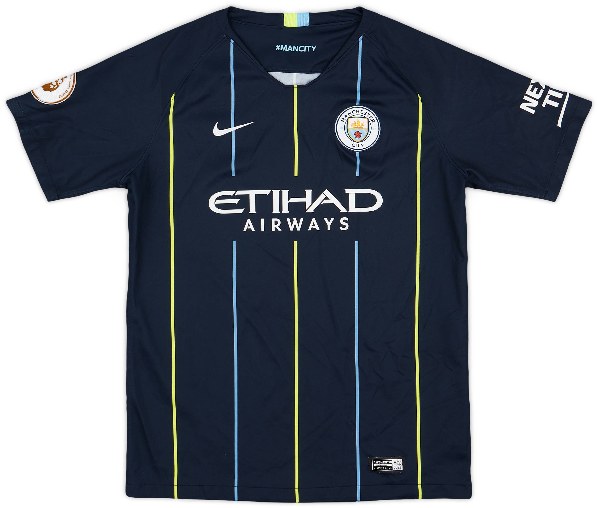 2018-19 Manchester City Away Shirt - 8/10 - (XL.Boys)
