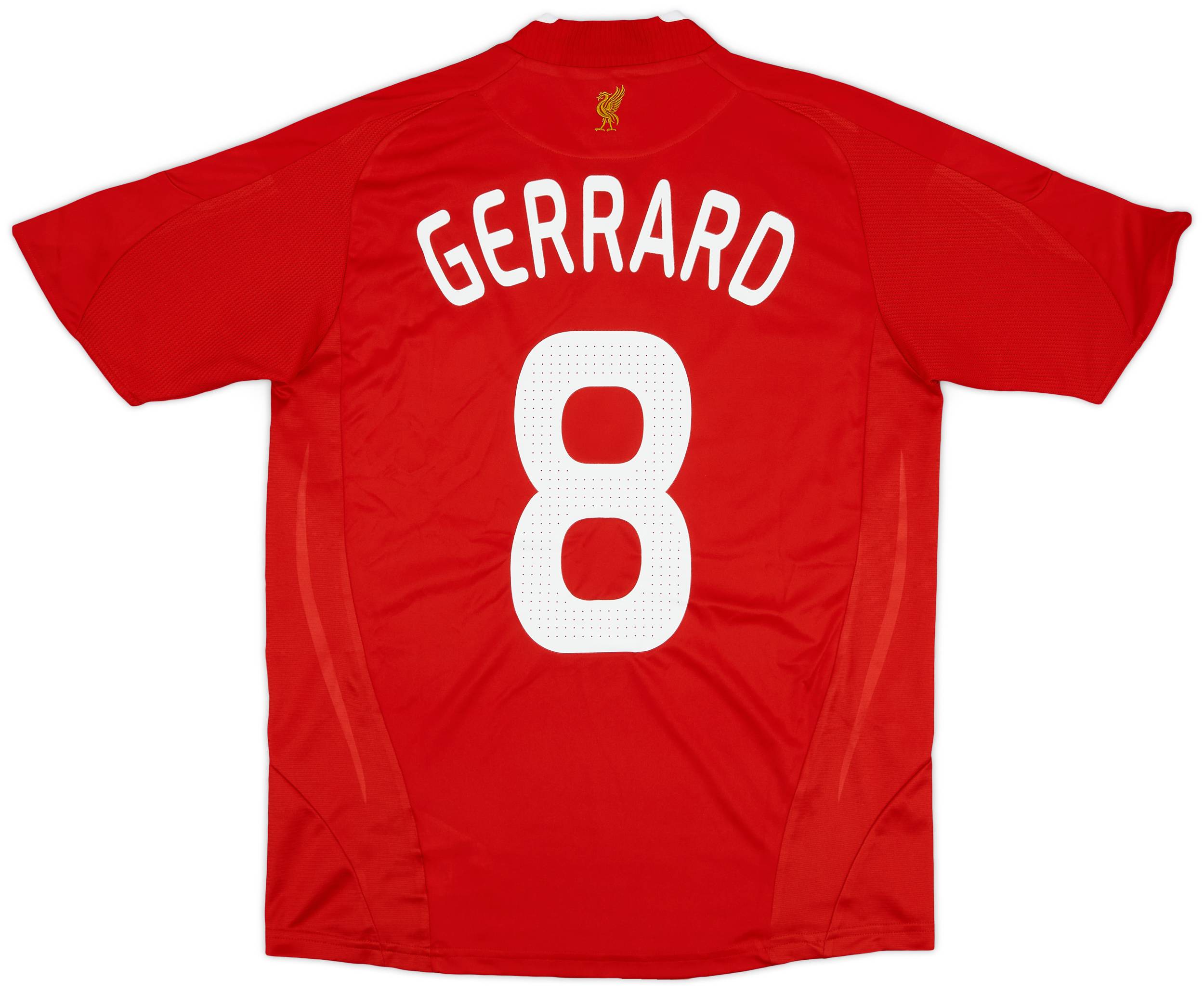 2008-10 Liverpool Home Shirt Gerrard #8 - 8/10 - (XL.Boys)