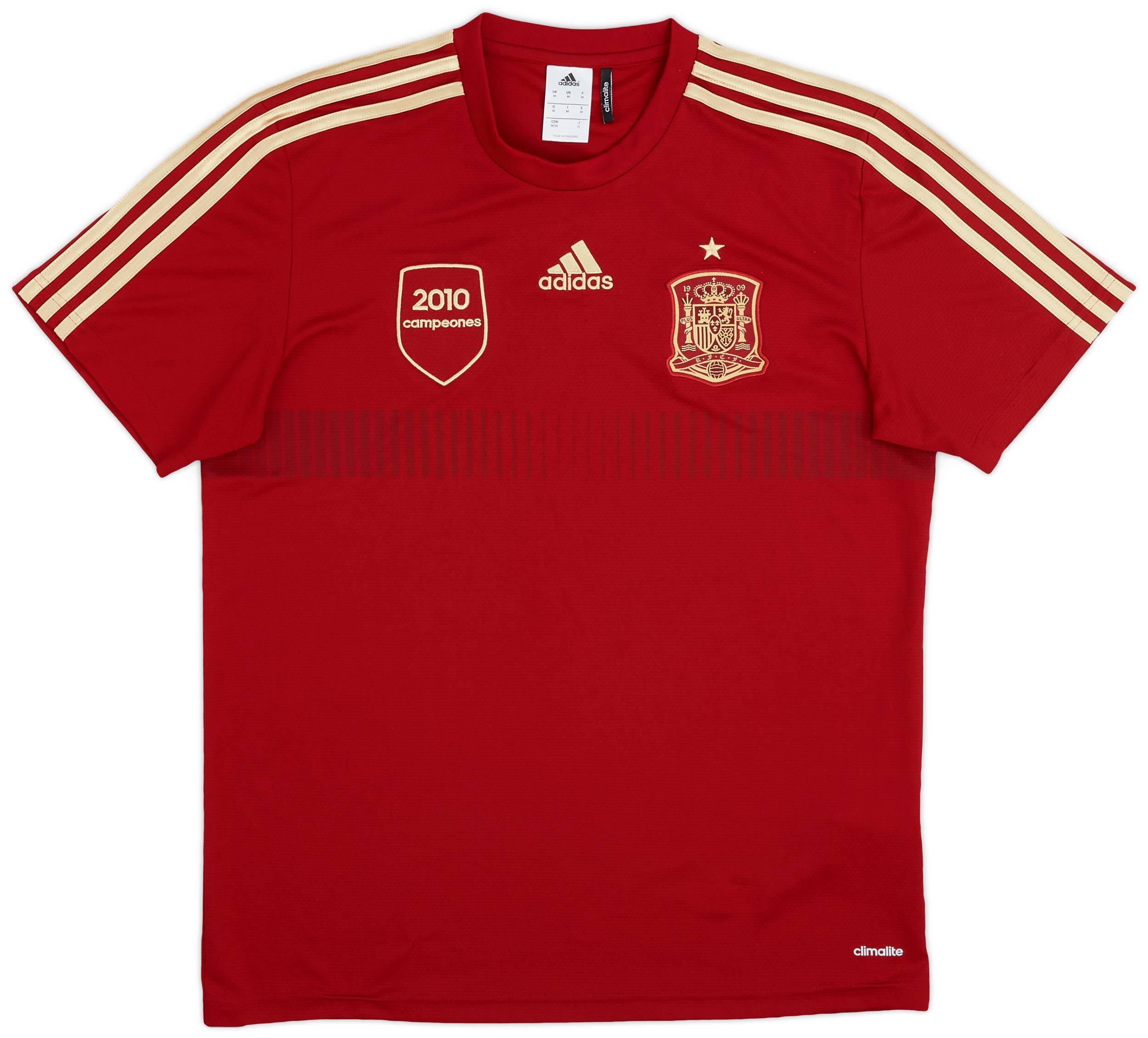 2013 14 Spain 2010 campeones adidas Training Shirt 9 10 M