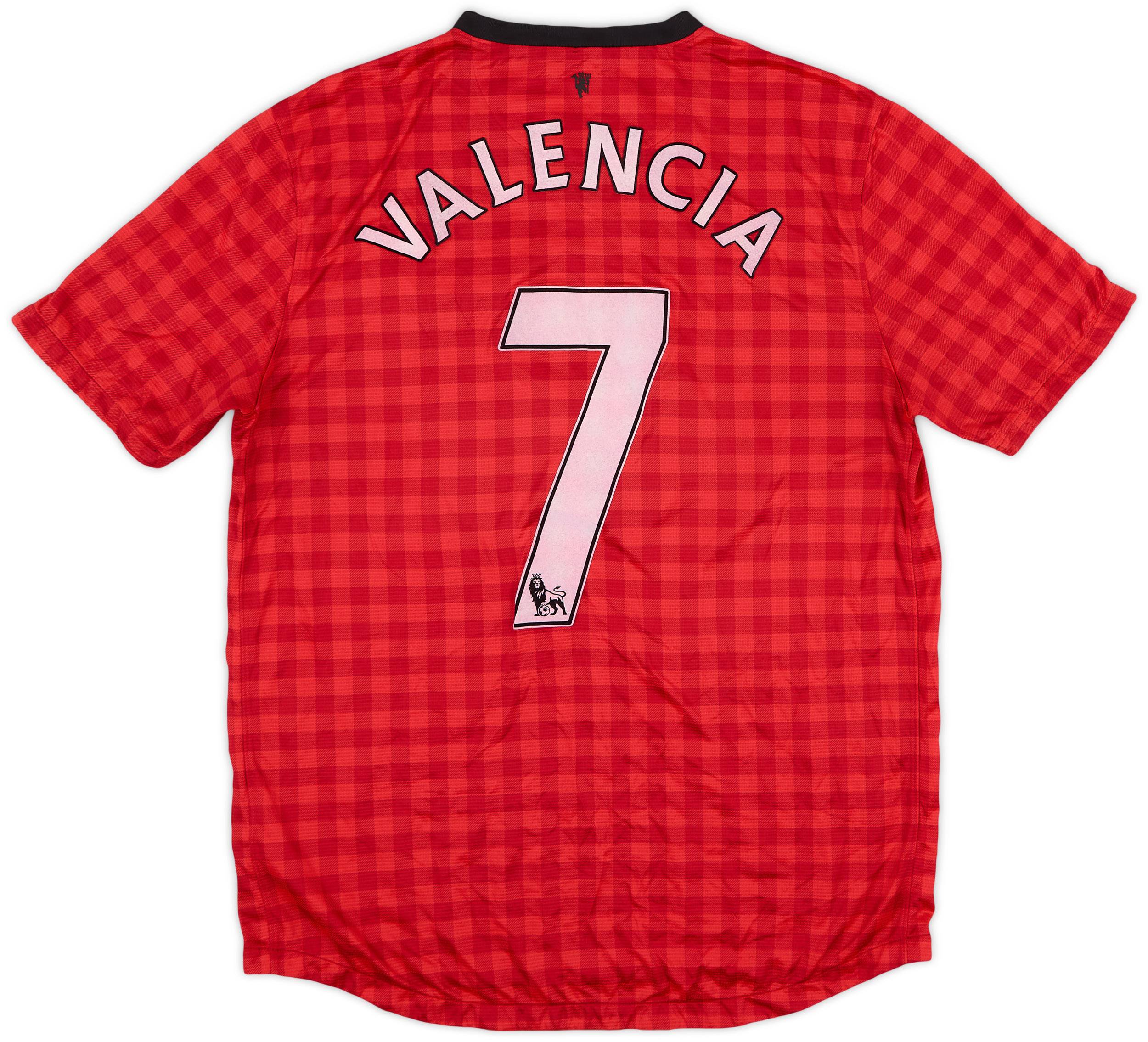 2012-13 Manchester United Home Shirt Valencia #7 - 6/10 - (L)