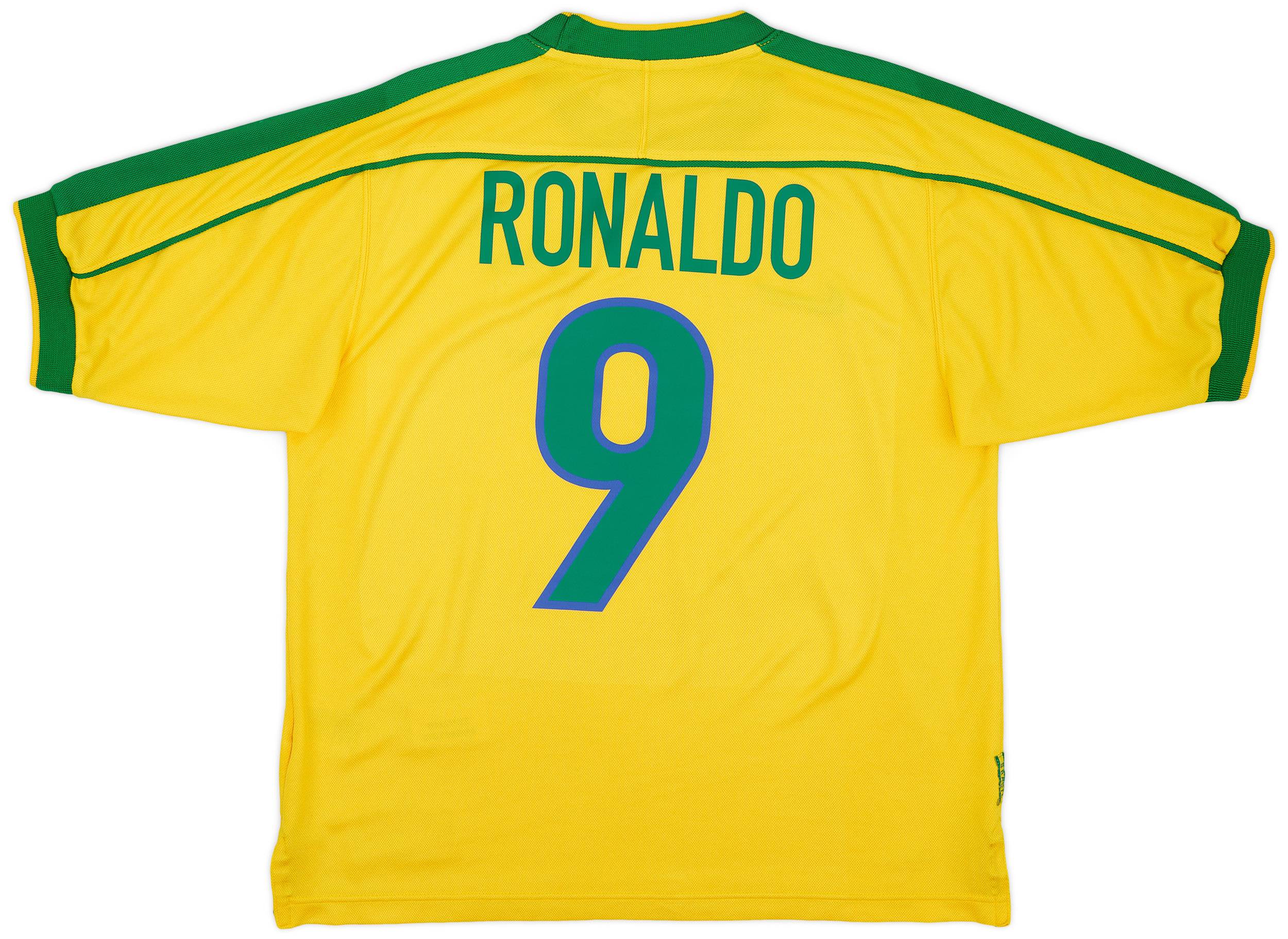 1998-00 Brazil Home Shirt Ronaldo #9 - 8/10 - (S)