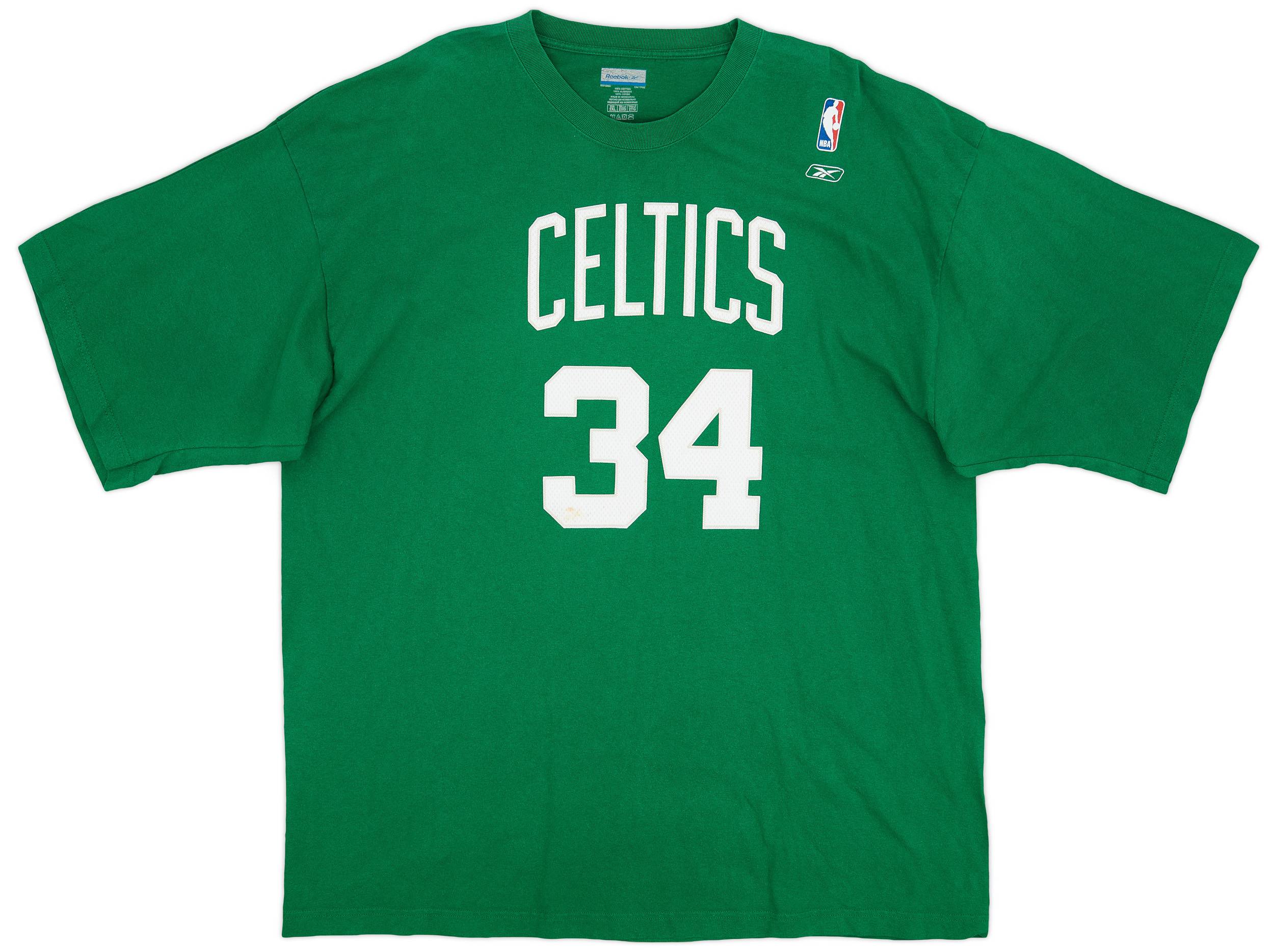 2002-06 Boston Celtics Pierce #34 Reebok Tee - 5/10 - (XXL)