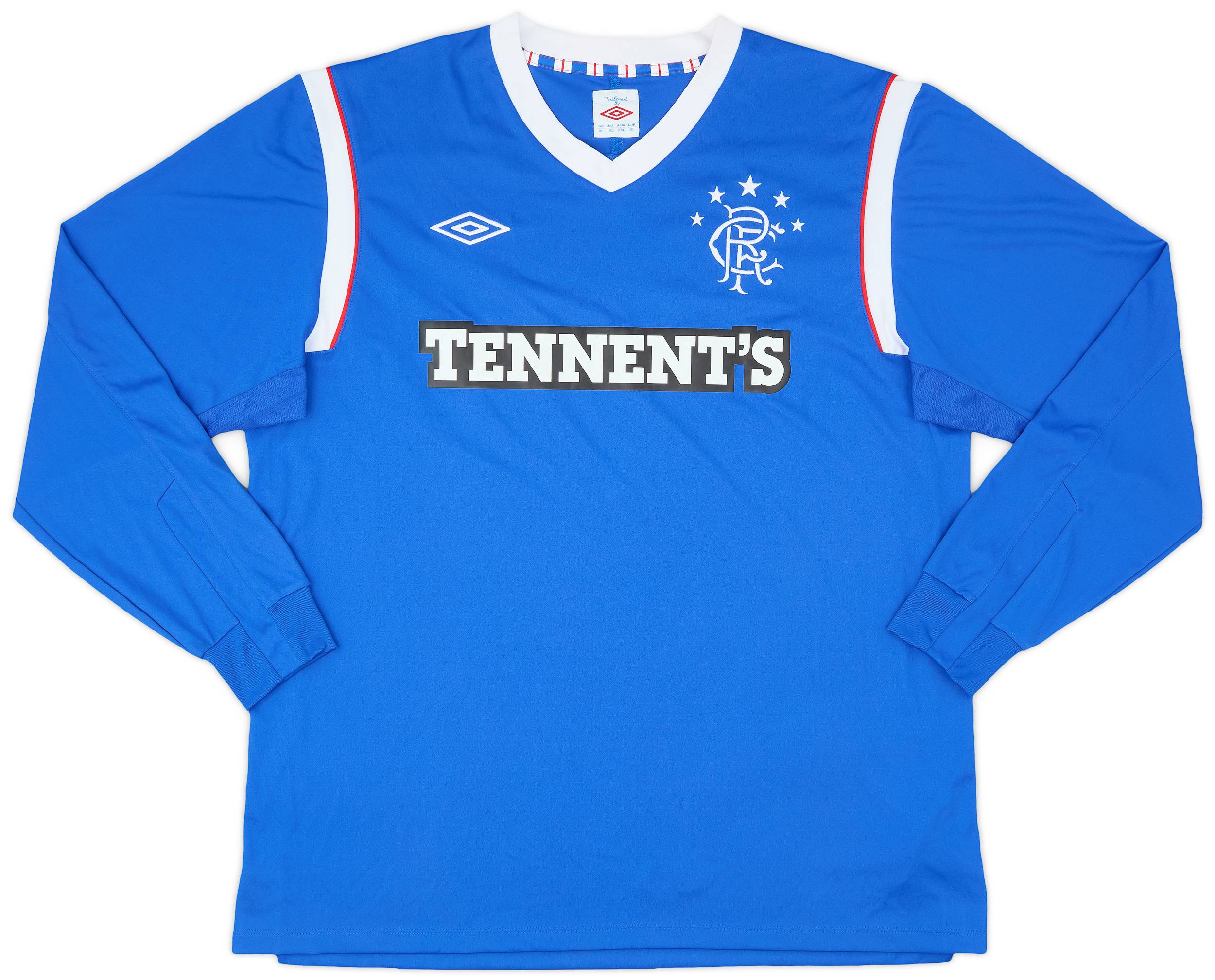 2011-12 Rangers Home L/S Shirt - 7/10 - (XL)