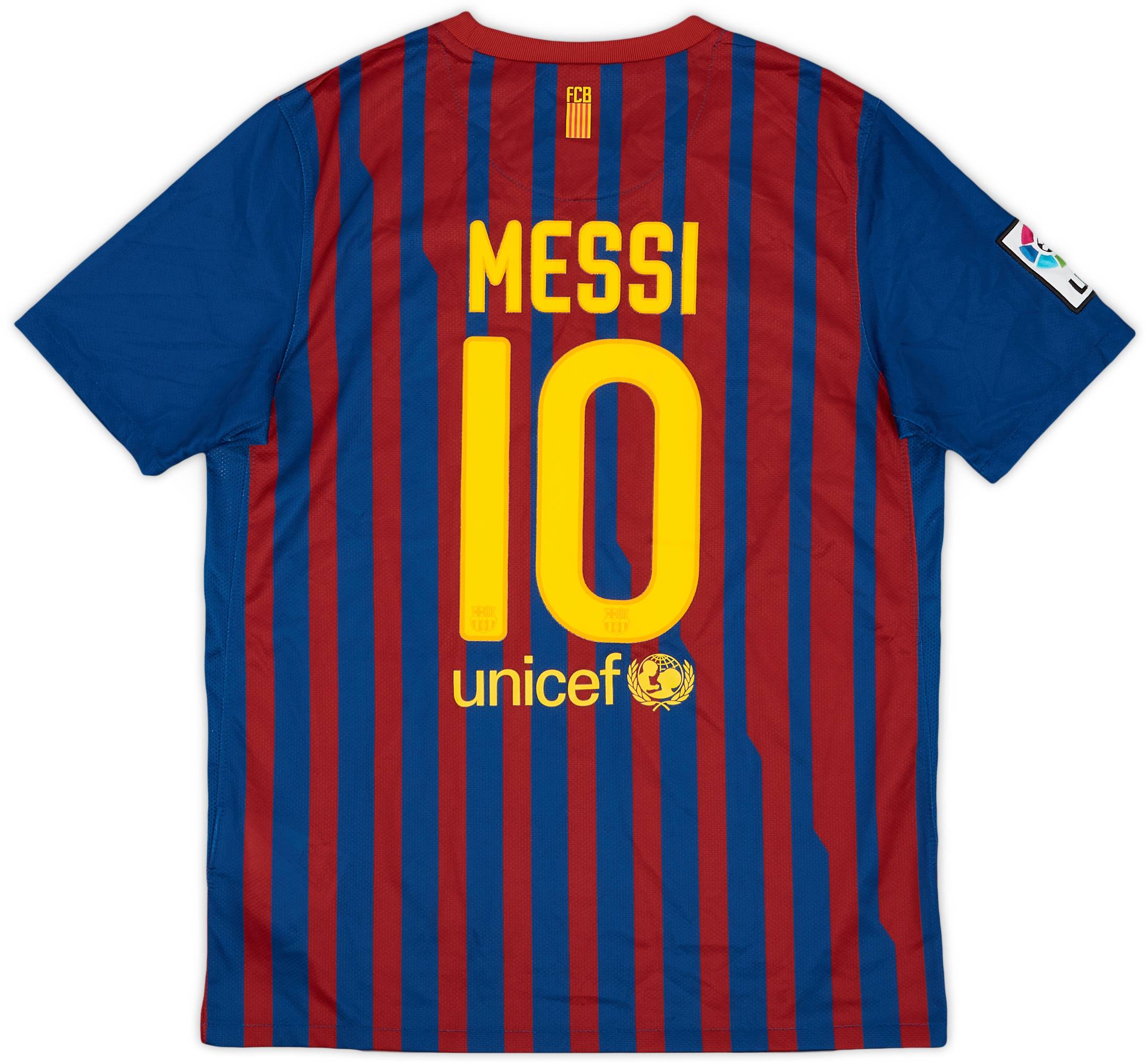 2011-12 Barcelona Home Shirt Messi #10 - 9/10 - (XL.Boys)