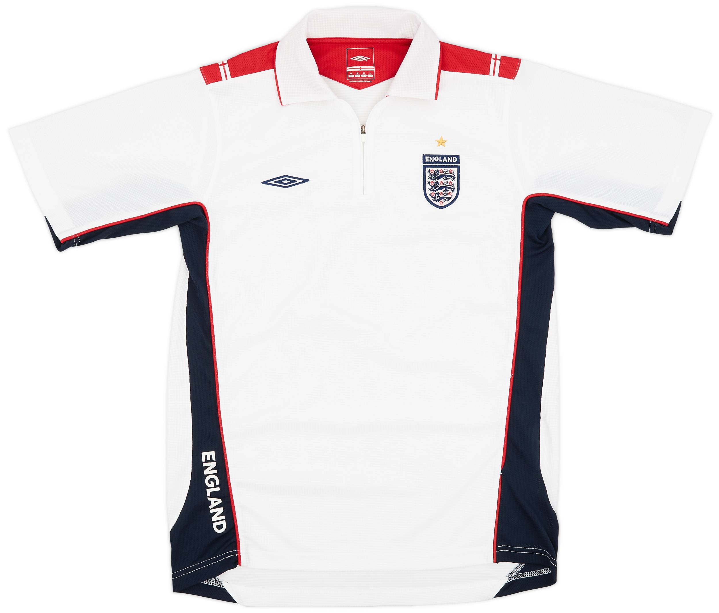 2004-05 England Umbro 1/4 Zip Polo Shirt - 9/10 - (M)