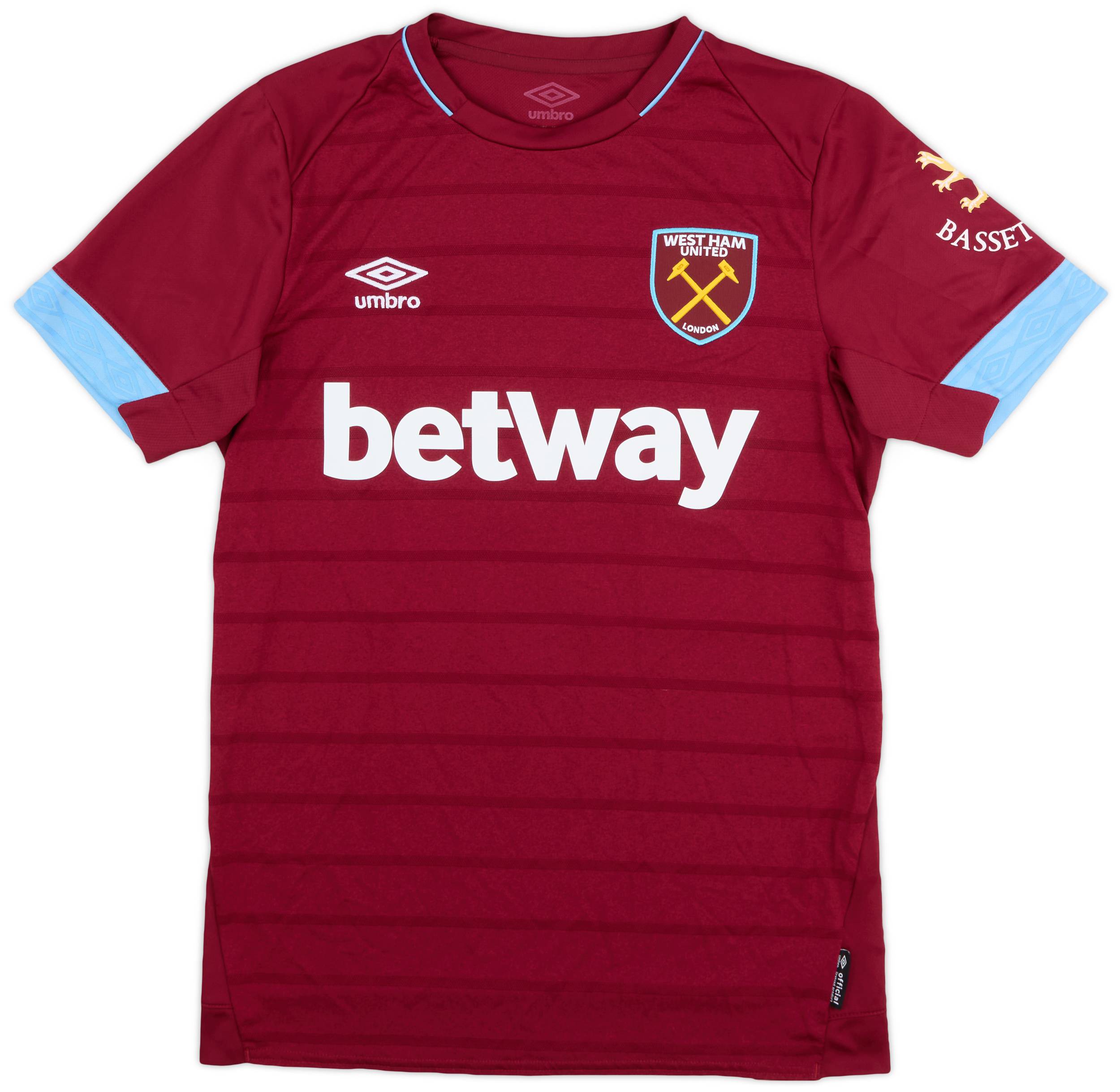 2018-19 West Ham Match Issue Home Shirt #28