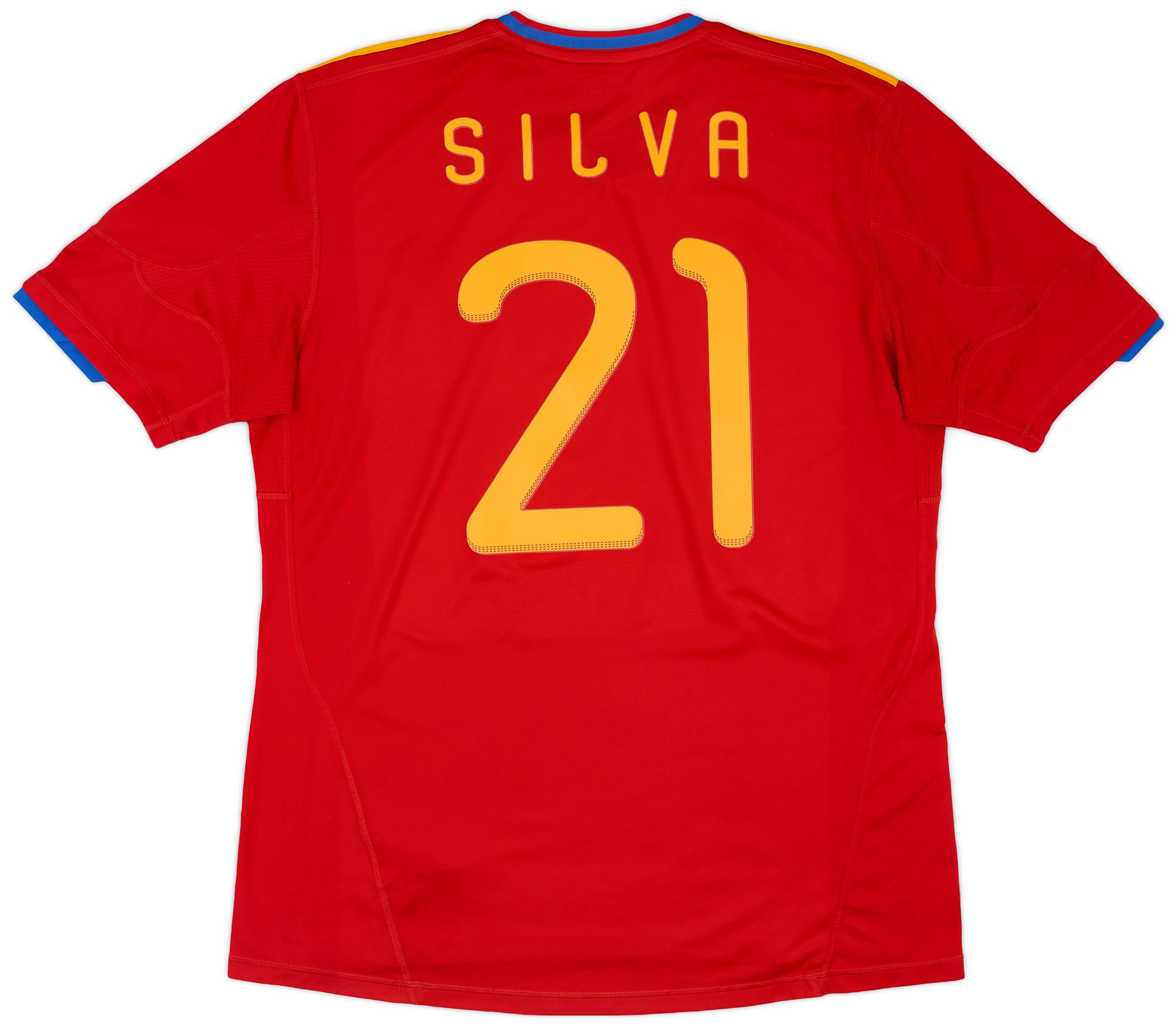 2009-10 Spain Home Shirt Silva #21 - 7/10 - (XL)