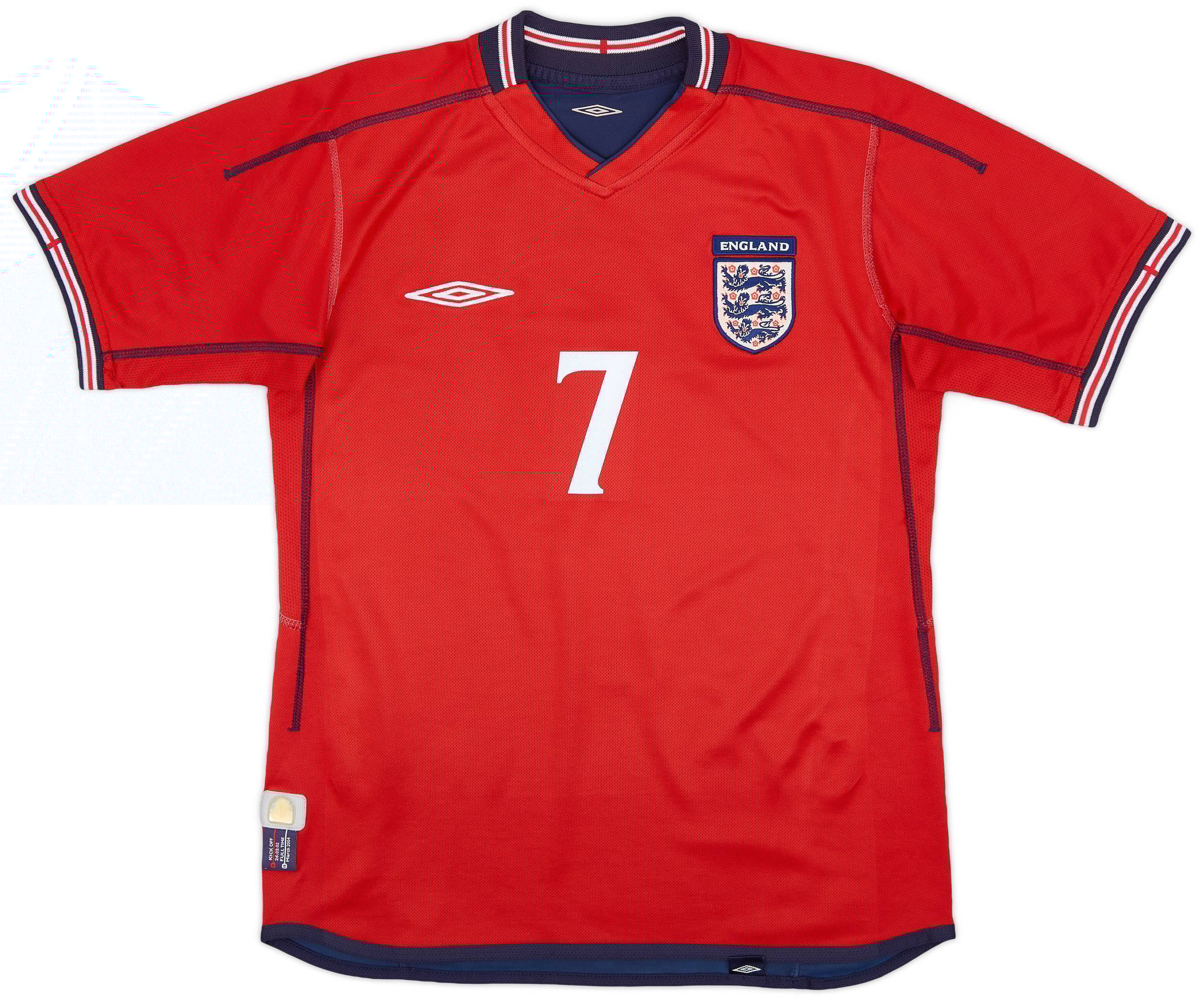 最も完璧な England 2002-04 Away (S) - 6/10 - #7 Beckham Shirt ウェア