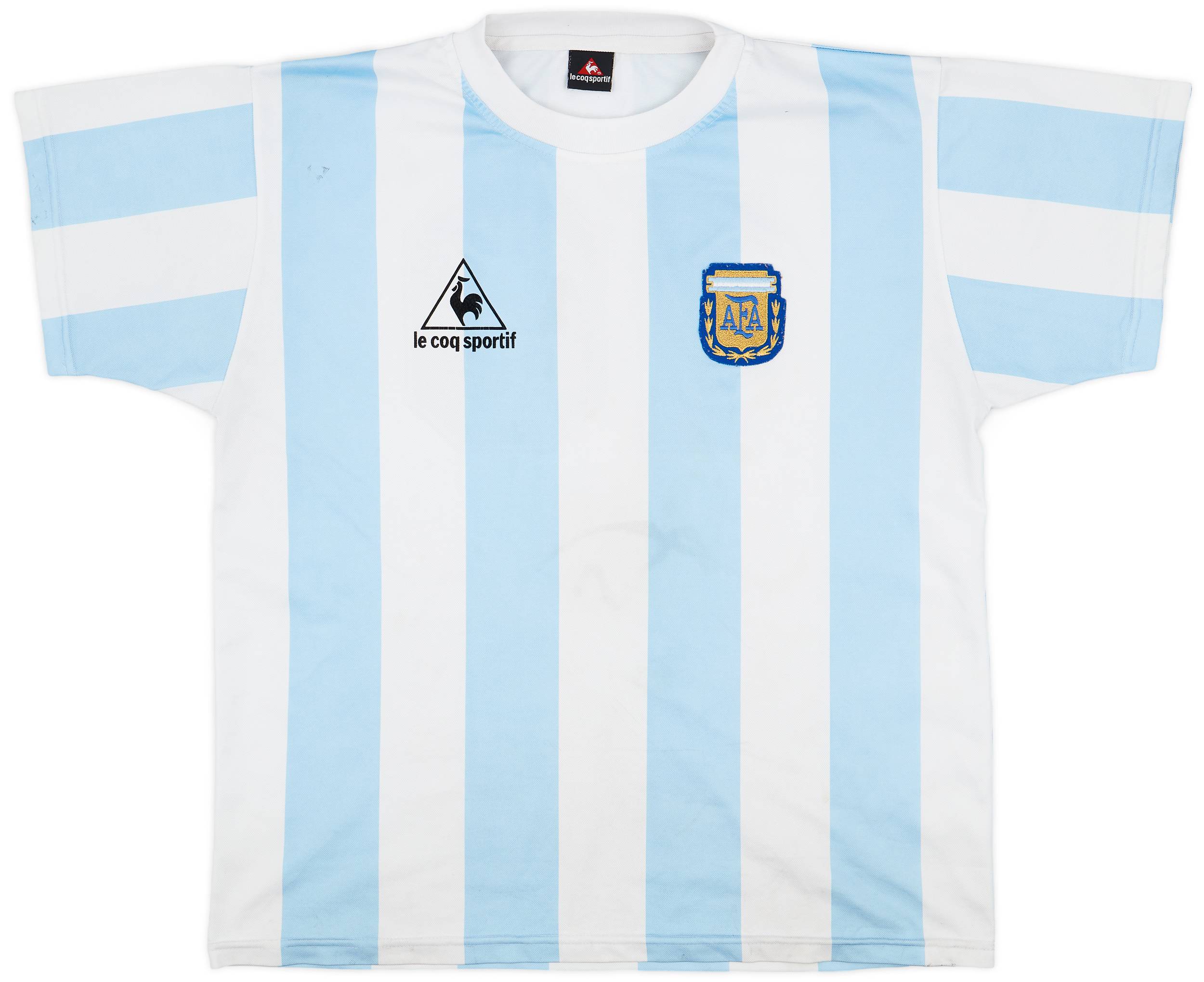 2000s Argentina Le Coq Sportif '1986' Retro Home Shirt #10 - 5/10 - (XXL)