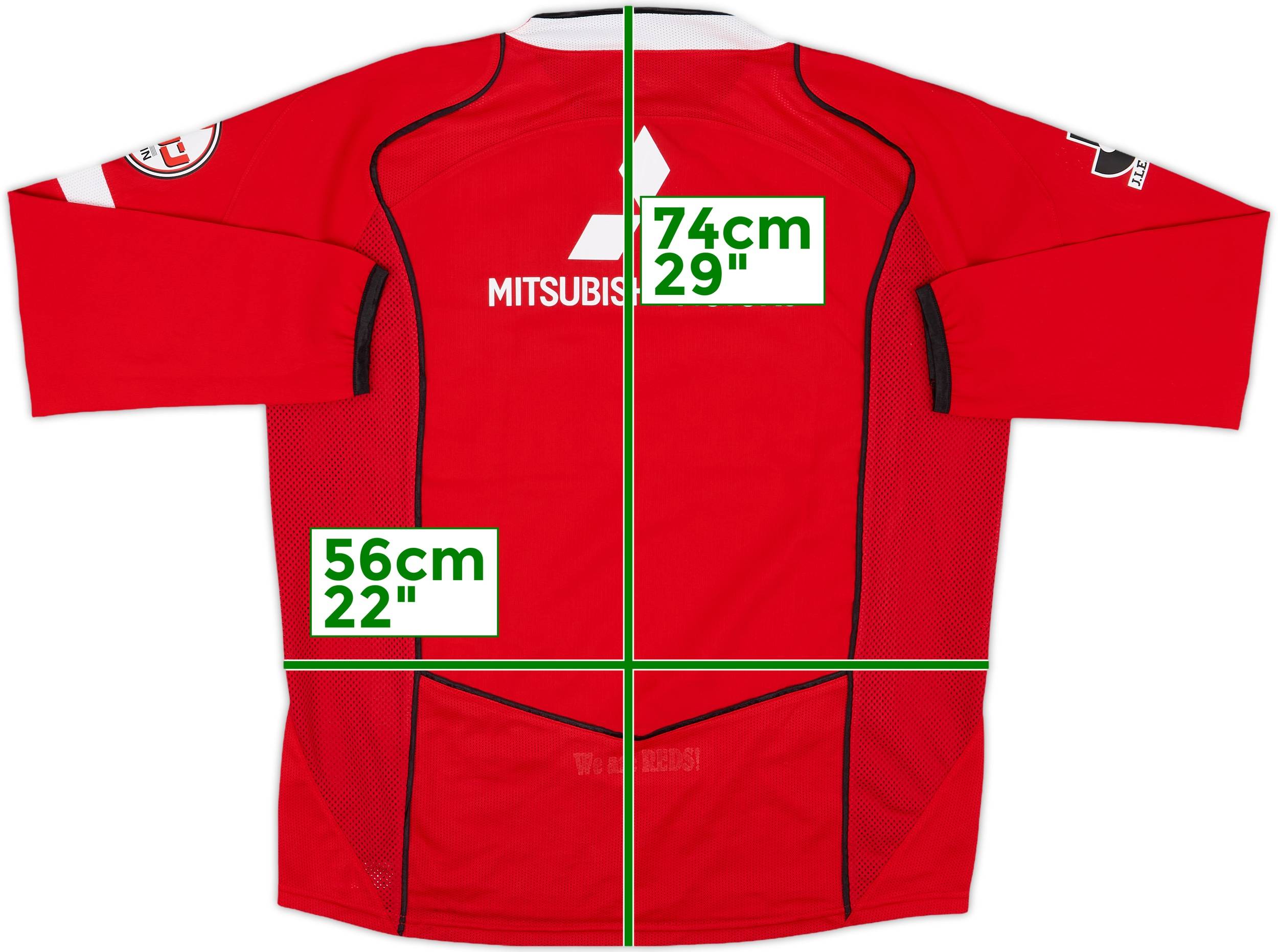 2005 Urawa Red Diamonds Home L/S Shirt - 9/10 - (L)