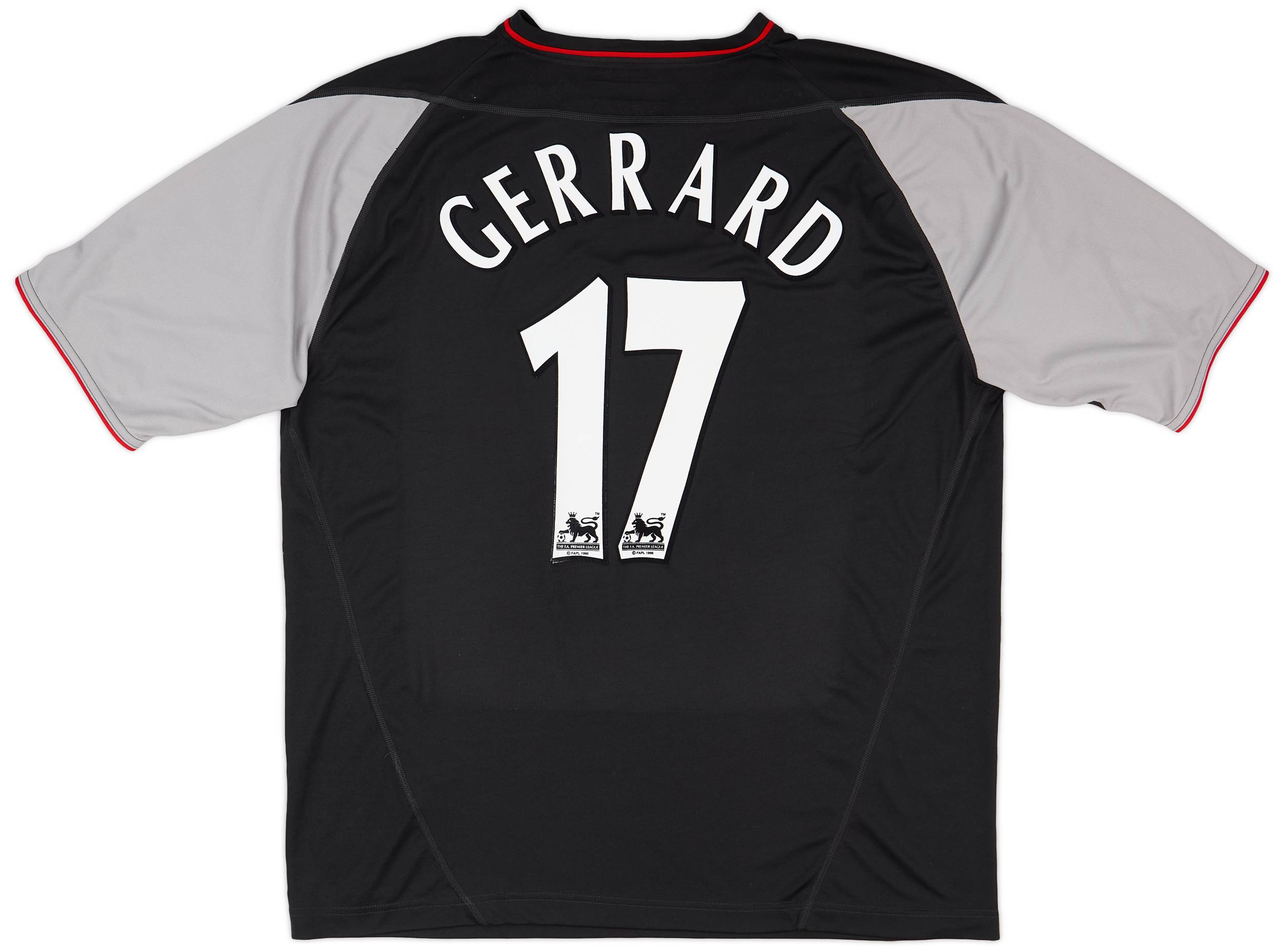 2002-04 Liverpool Away Shirt Gerrard #17 - 8/10 - (XL)