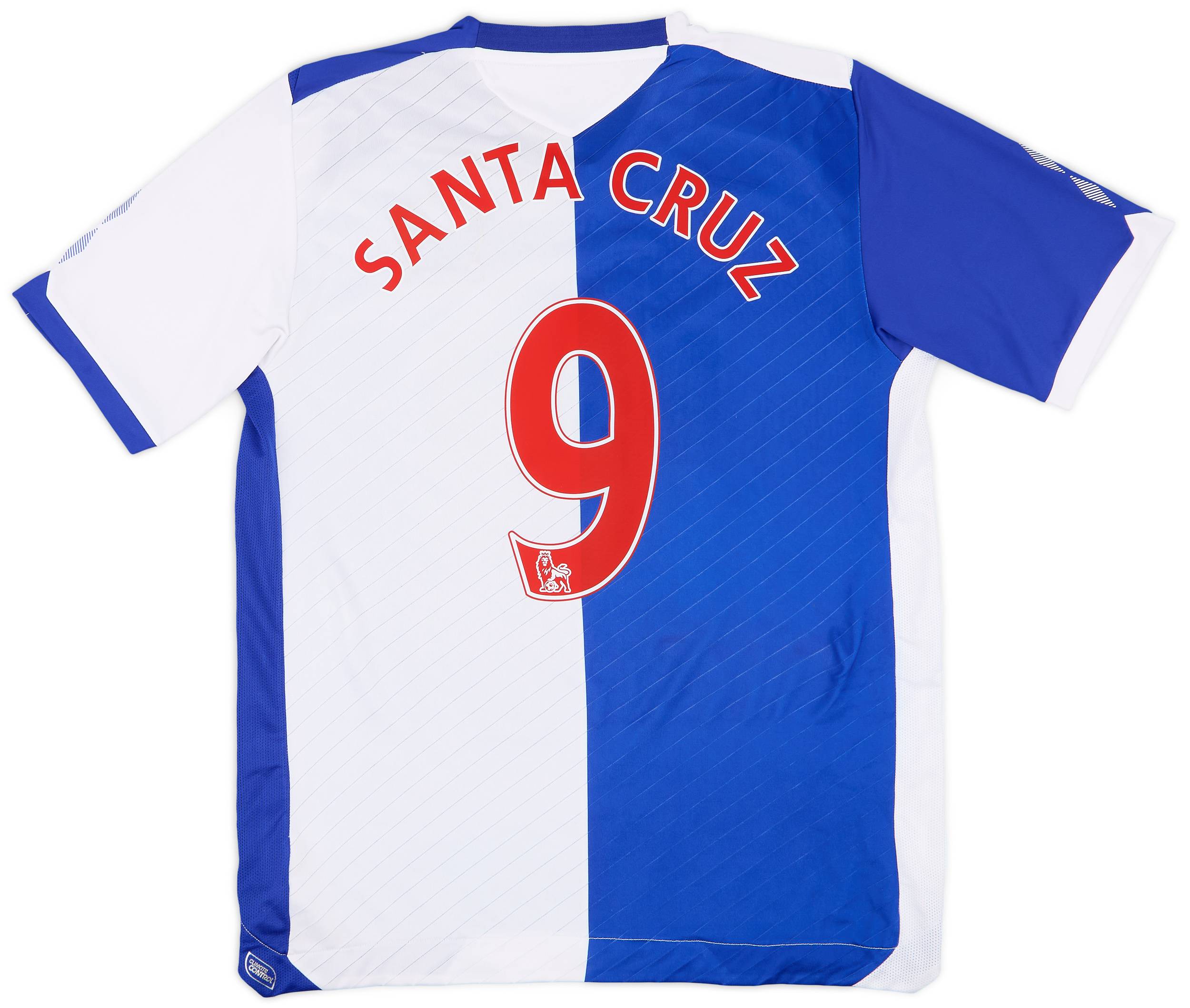 2008-09 Blackburn Rovers Home Shirt Santa Cruz #9 - 7/10 - (M)