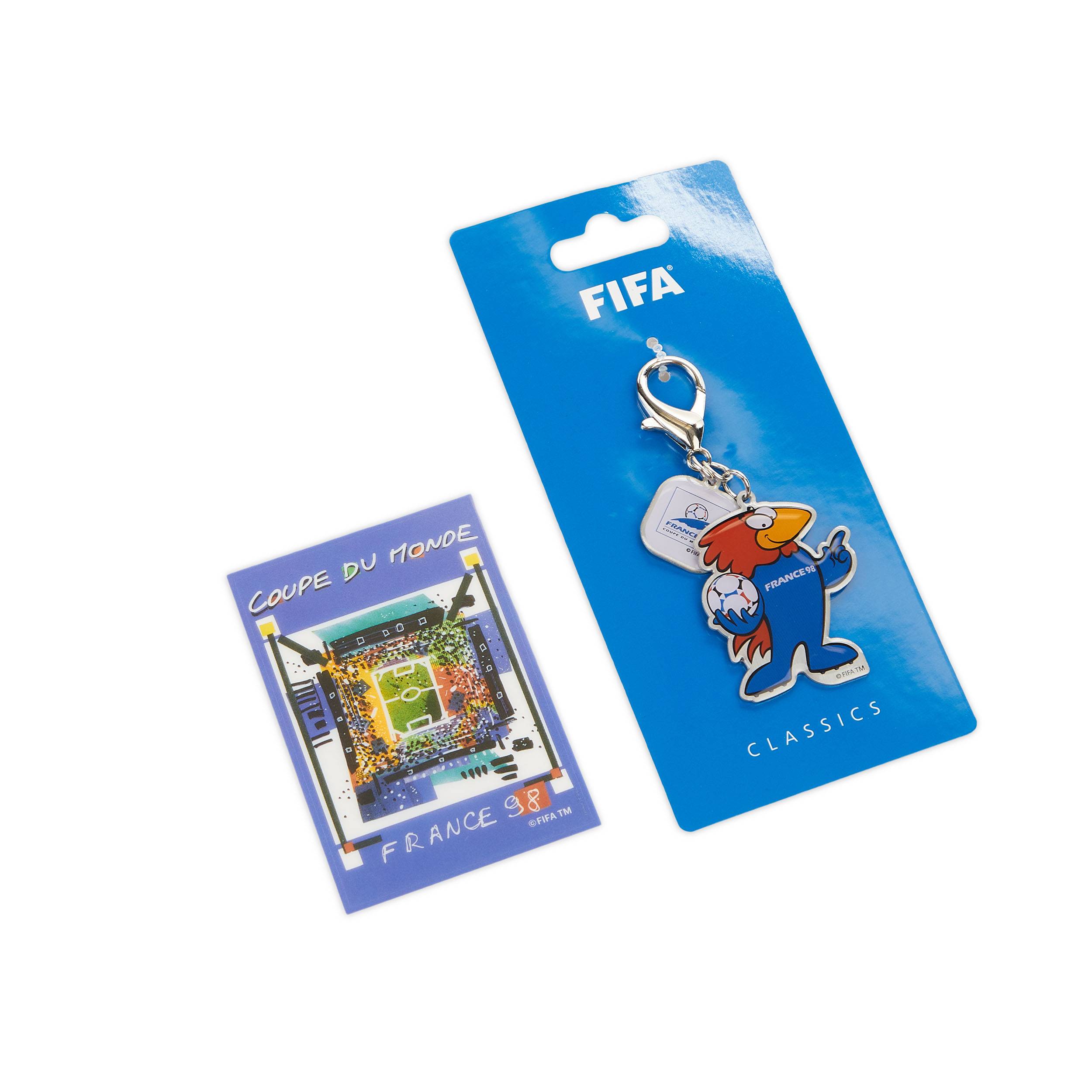 FRANCE 98 FIFA WORLD CUP 記念ライターとキーホルダー FIFA Classics Official Mascot Keychain & Poster Sticker