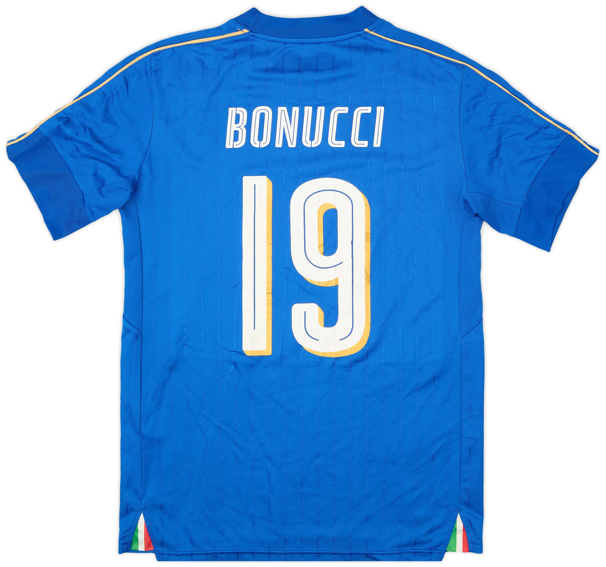 2016-17 Italy Home Shirt Bonucci #19 - 7/10 - (M)