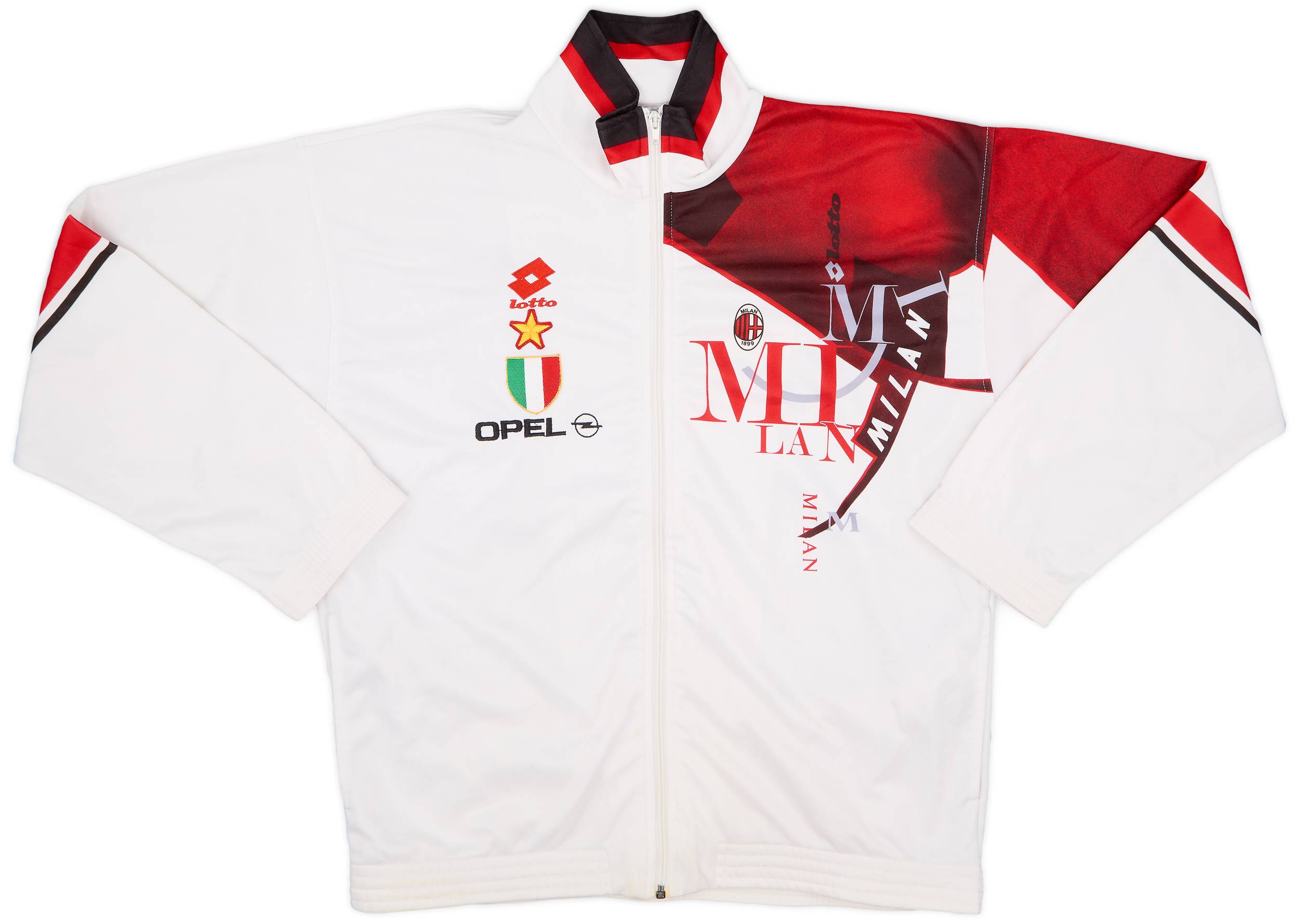 1993-94 AC Milan Lotto Track Jacket - 8/10 - (XXL)