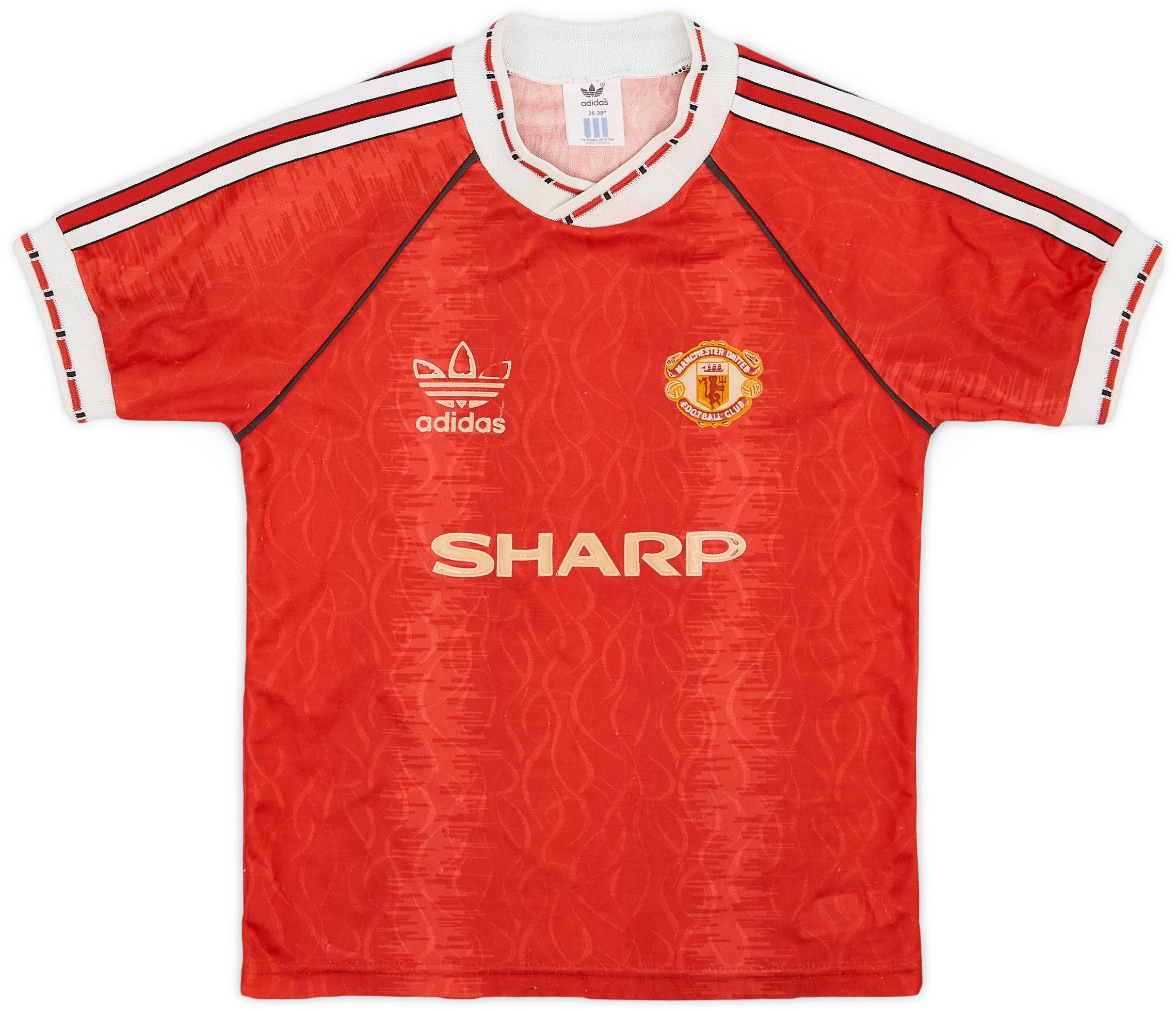 1990-92 Manchester United Home Shirt - 5/10 - (S.Boys)