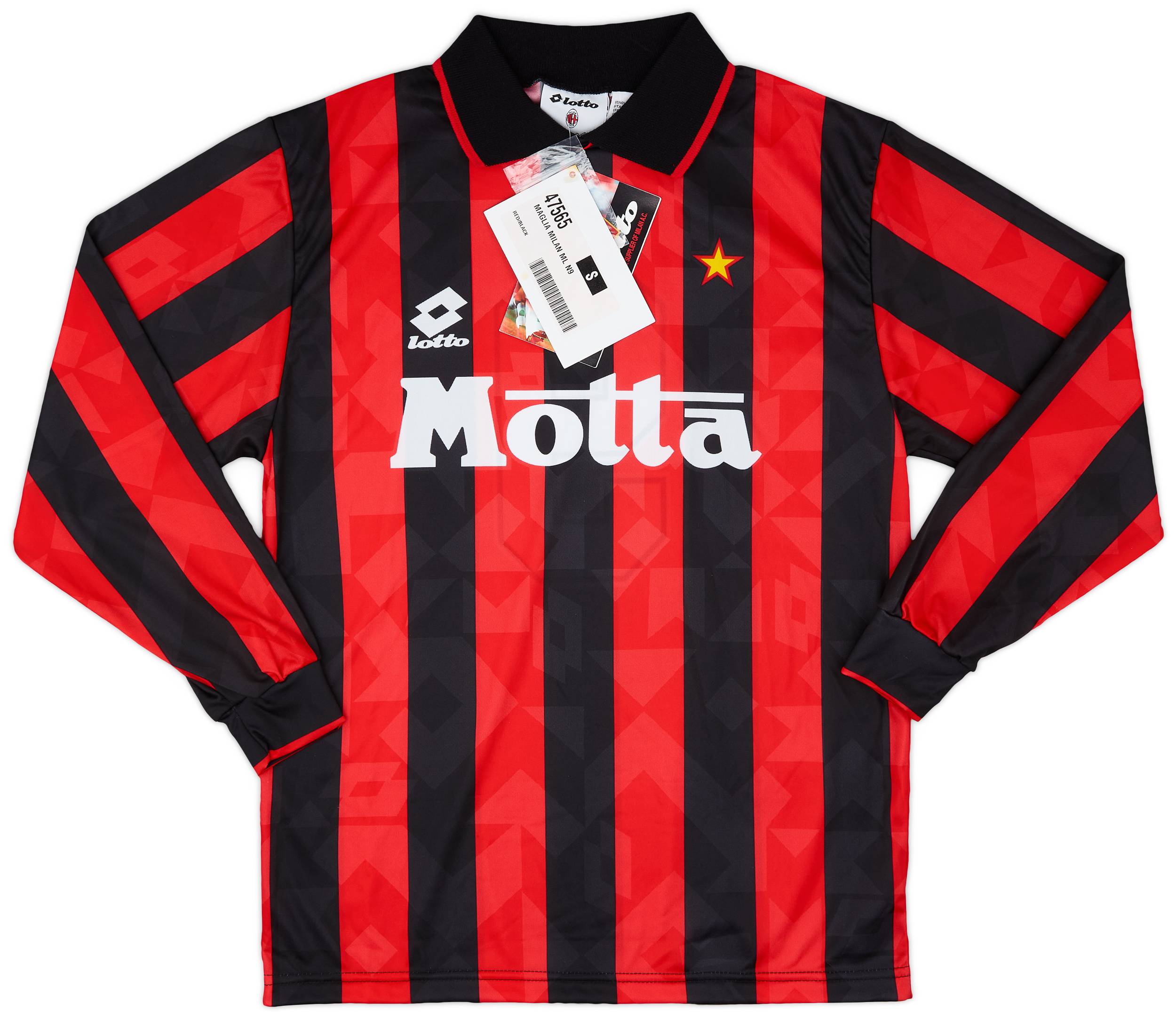 1993-94 AC Milan Home L/S Shirt #9 (S)