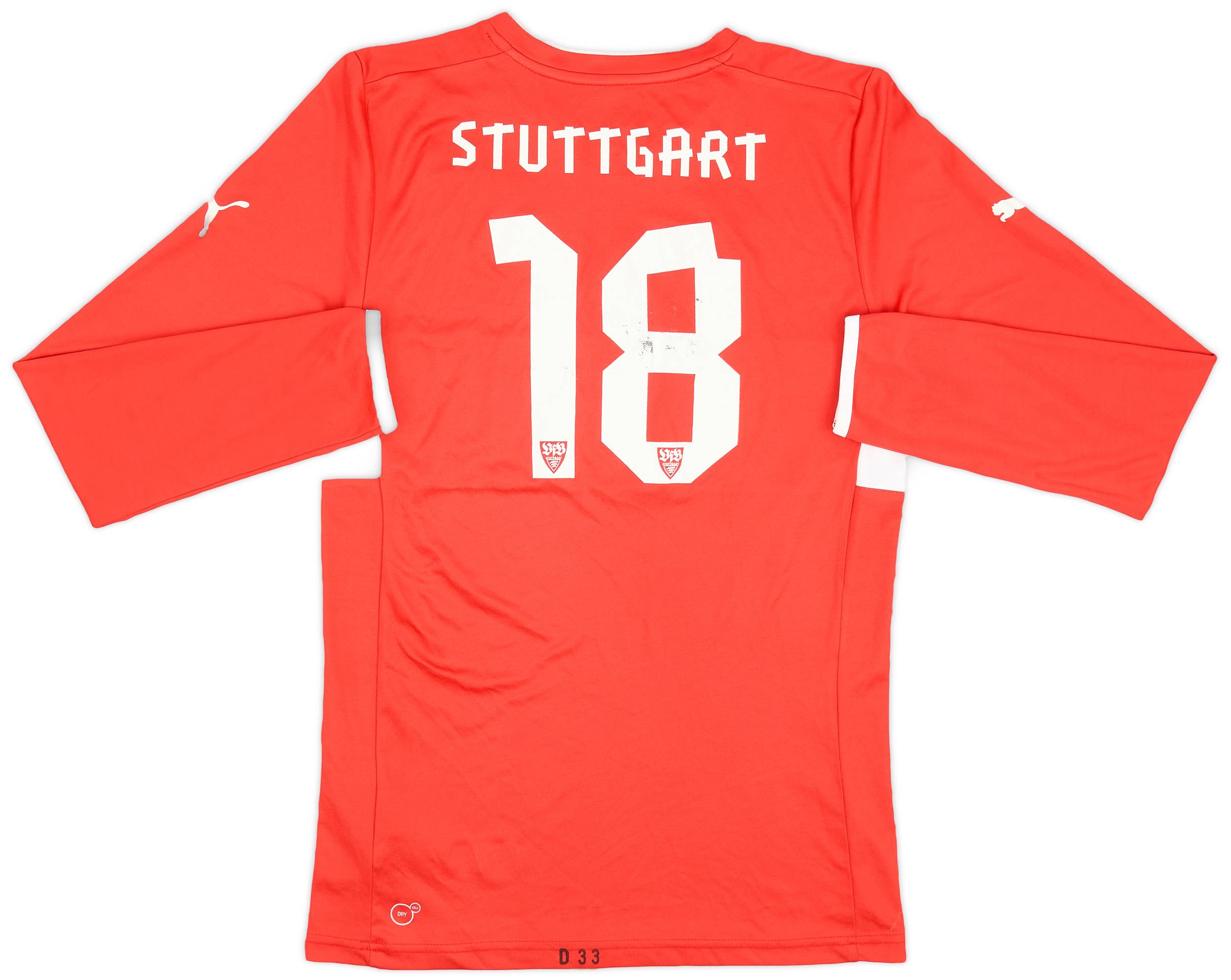 2012-14 Stuttgart Away L/S Shirt #18 - 6/10 - (S)
