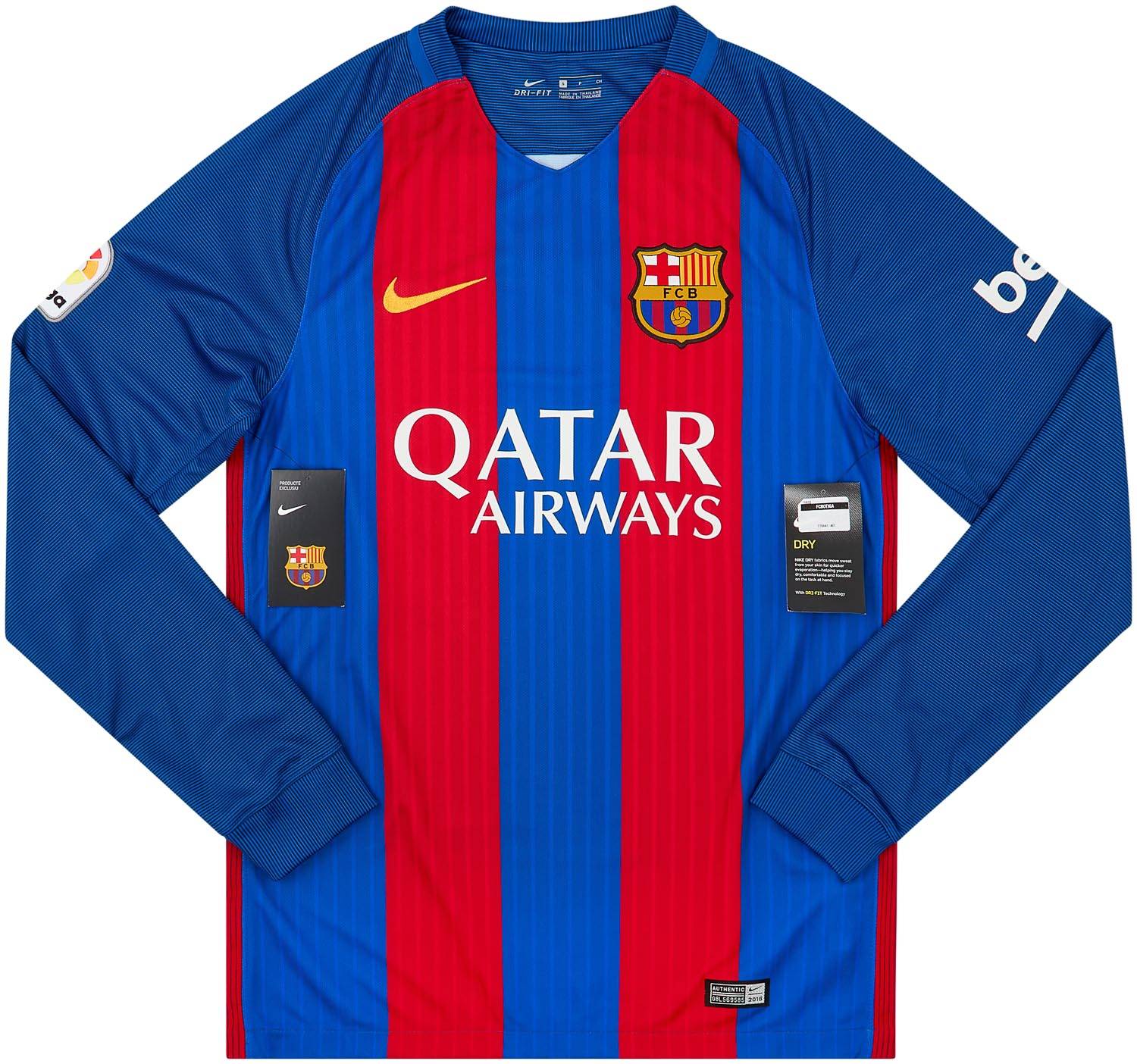 2016-17 Barcelona Home L/S Shirt S