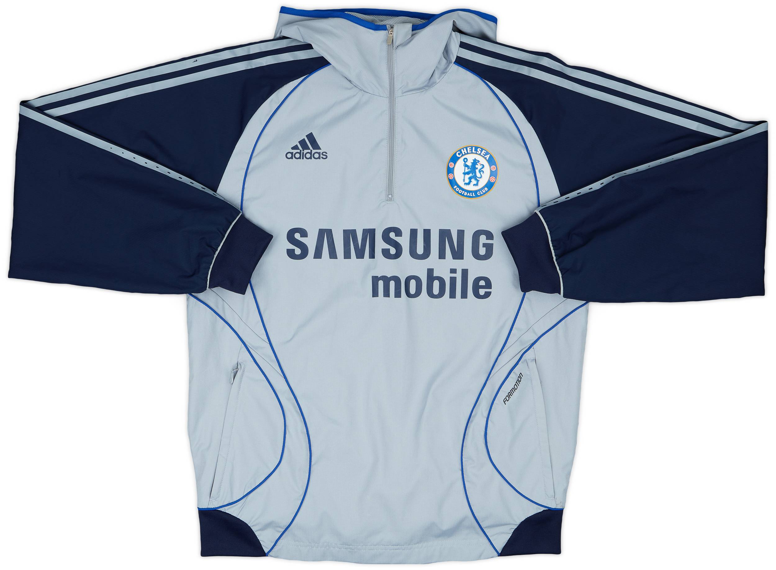 2006-07 Chelsea adidas 1/4 Zip Hooded Drill Top - 7/10 - (S)
